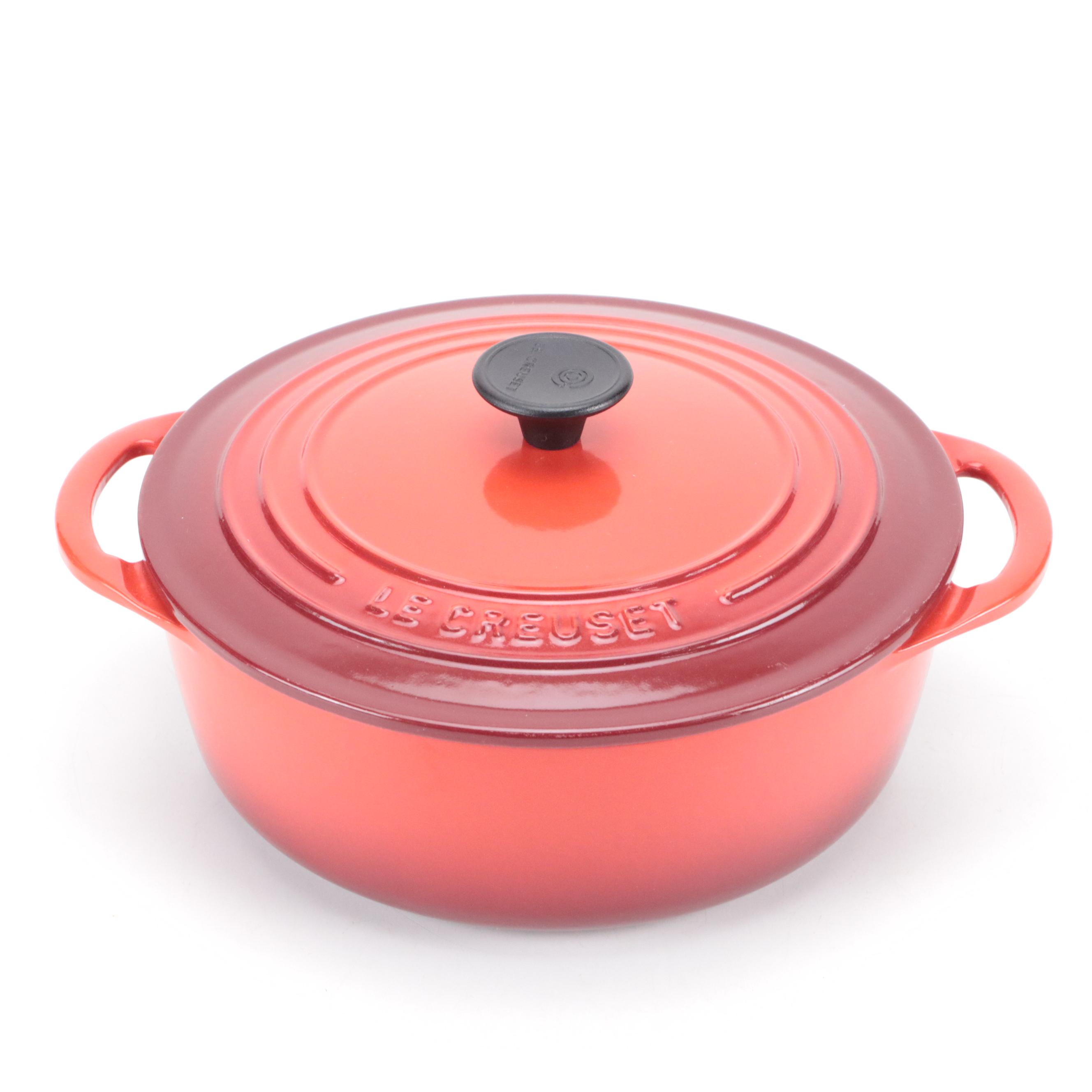 Le Creuset Enameled Cast Iron French Oven with Stoneware Camembert Bakers