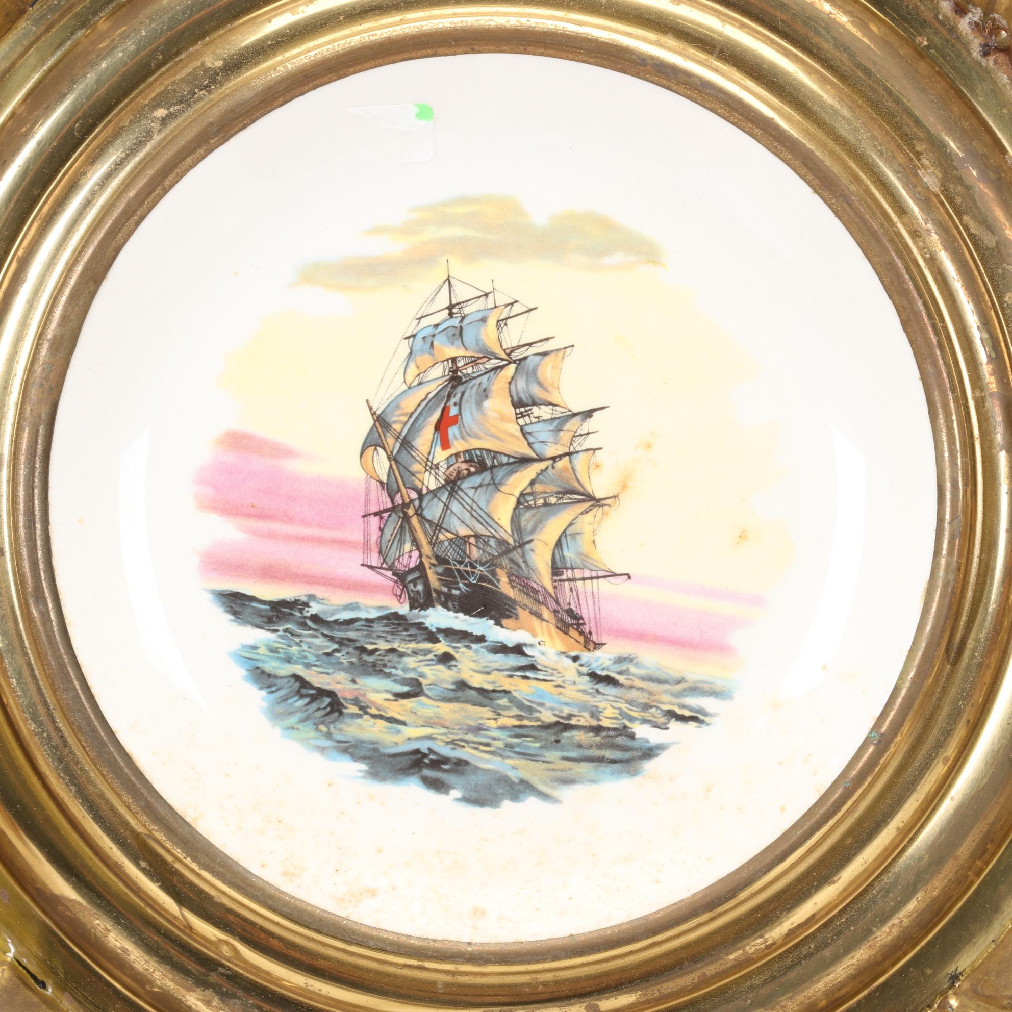 Manning & Bowman Copper Percolator, Brass Porringer and Other Wall Decor