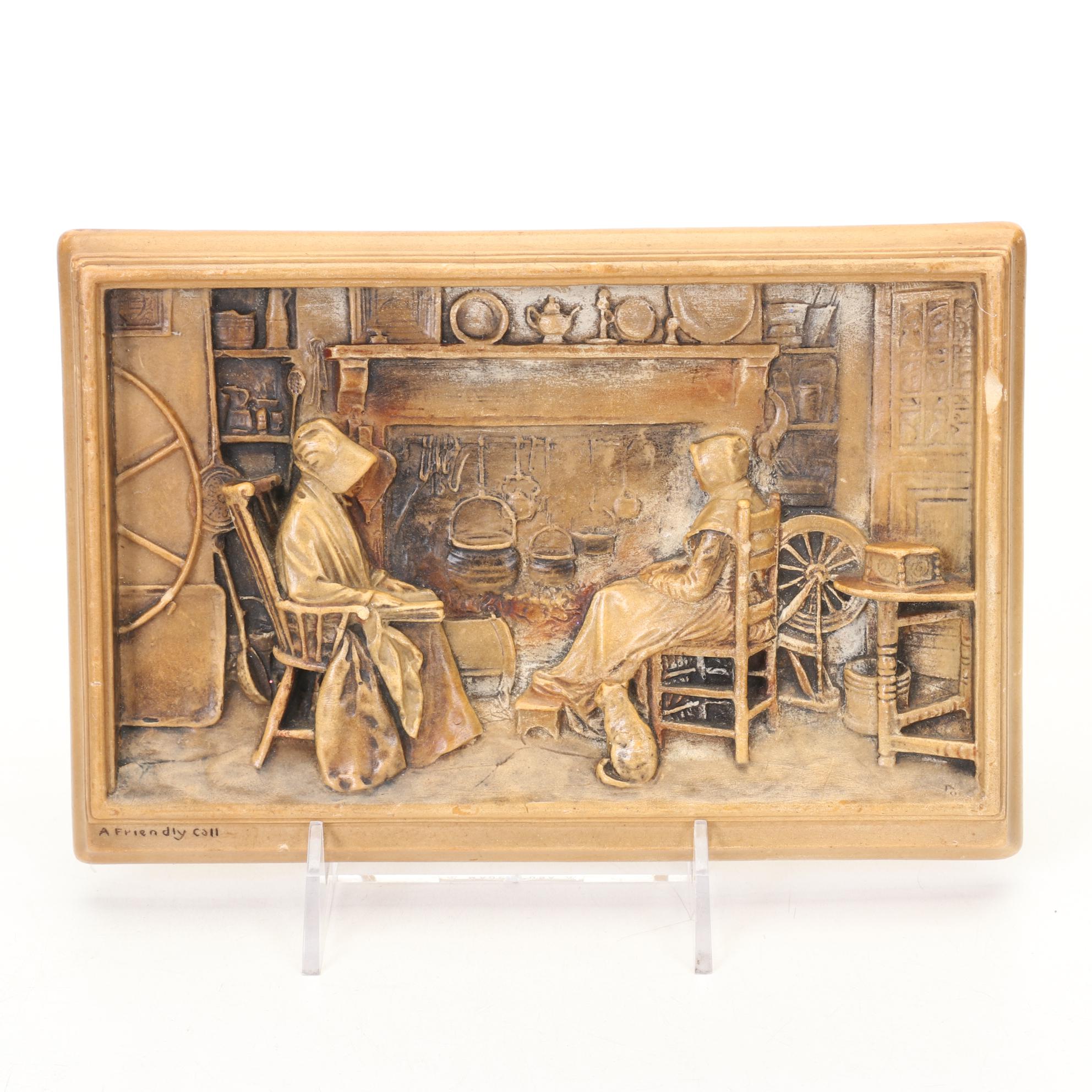 Manning & Bowman Copper Percolator, Brass Porringer and Other Wall Decor