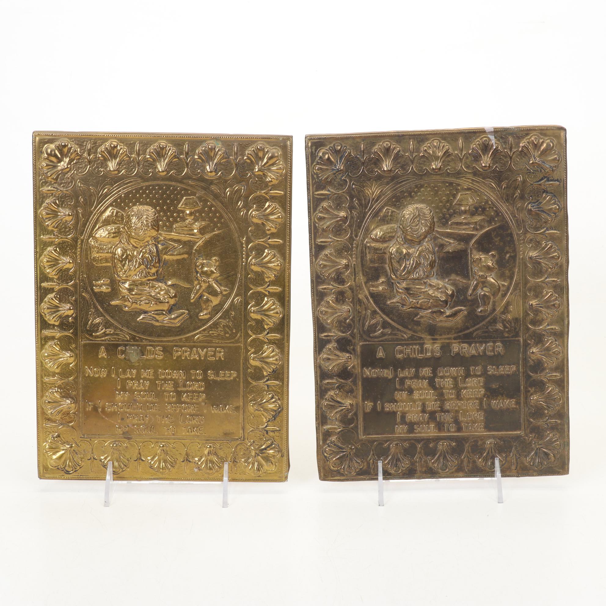 Manning & Bowman Copper Percolator, Brass Porringer and Other Wall Decor