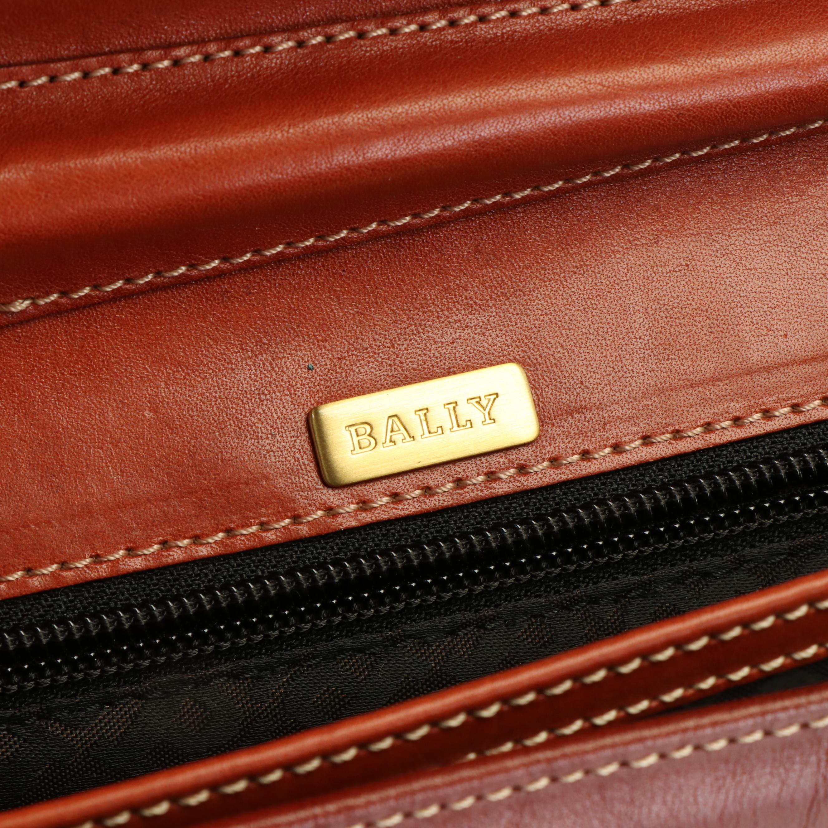 Bally Clutch Bag in Brown Leather