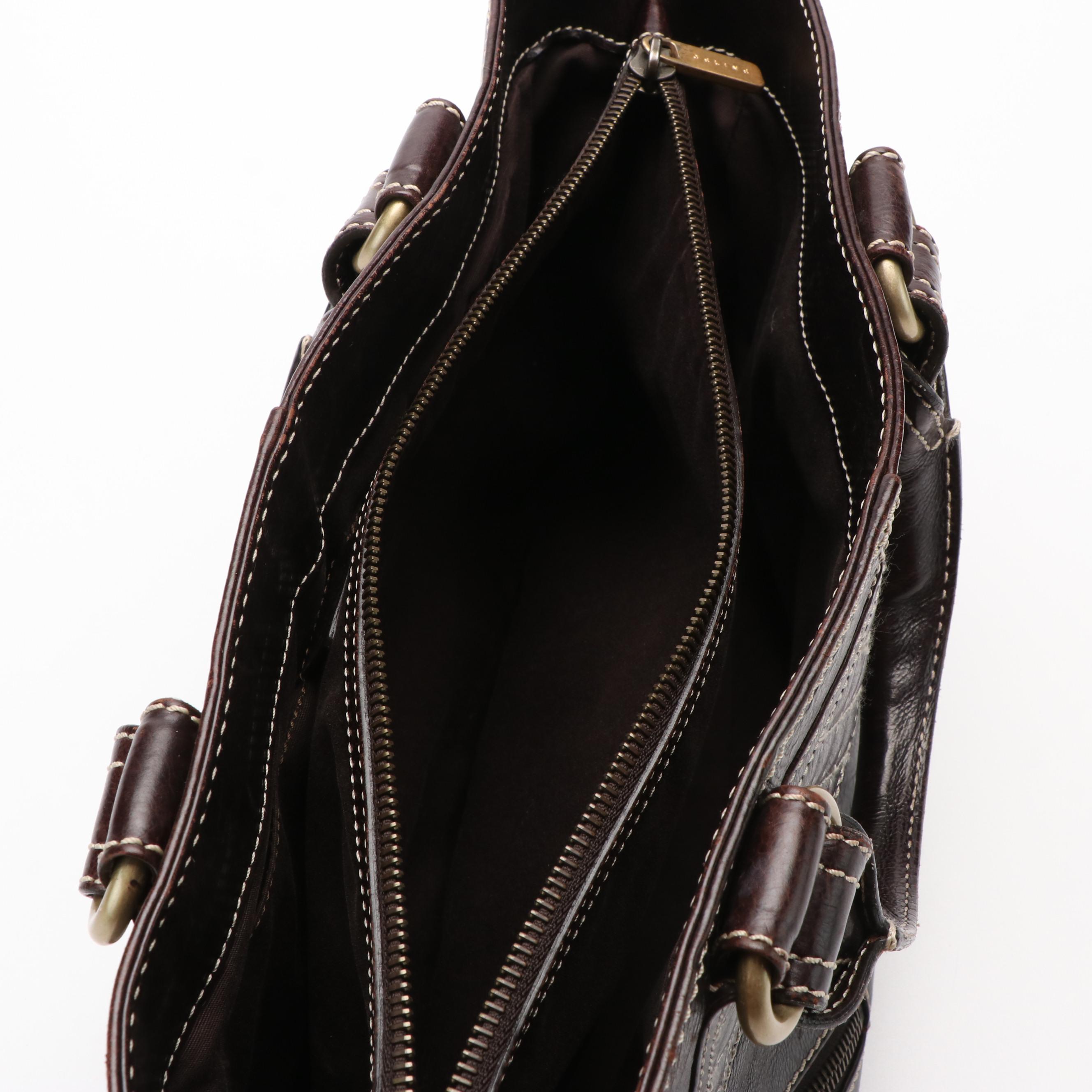 Celine Boogie Bag in Brown Leather