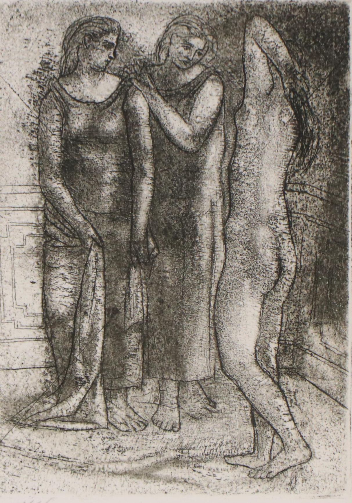 Pablo Picasso Restrike Etching "The Three Graces"