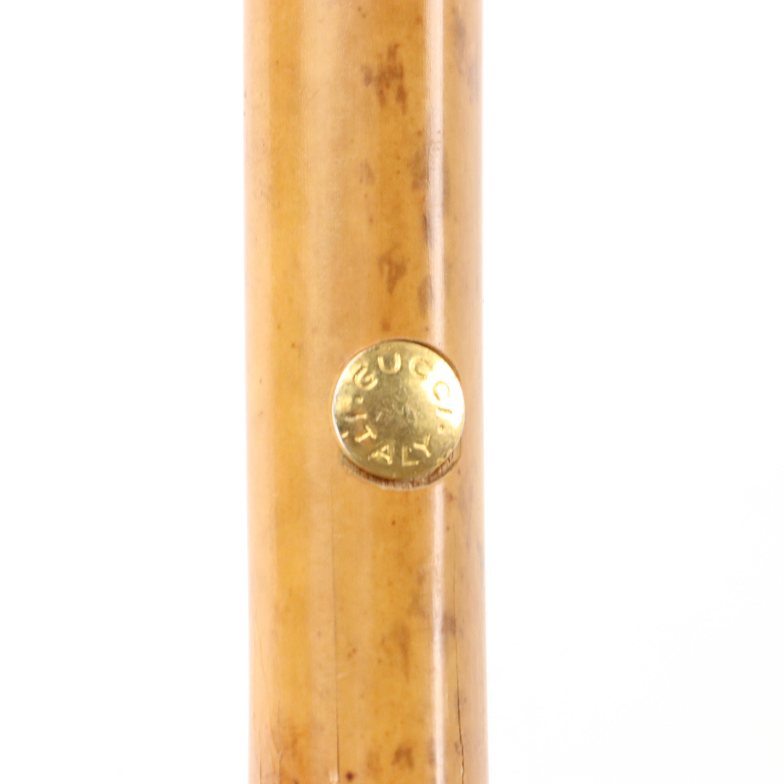 Gucci  Wooden Umbrella in Floral and Insect Print Coated Cotton