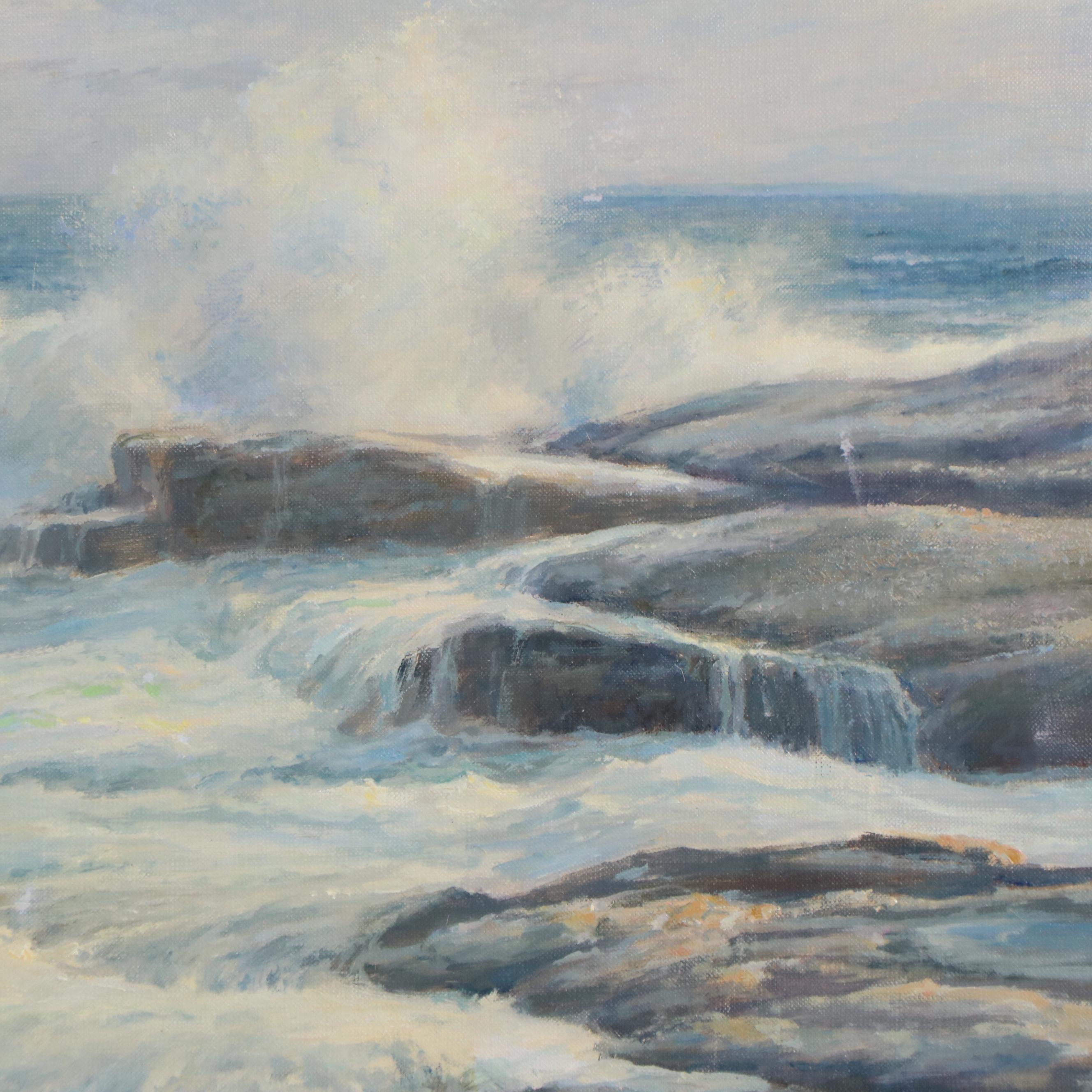D Bauman Seascape Oil Painting
