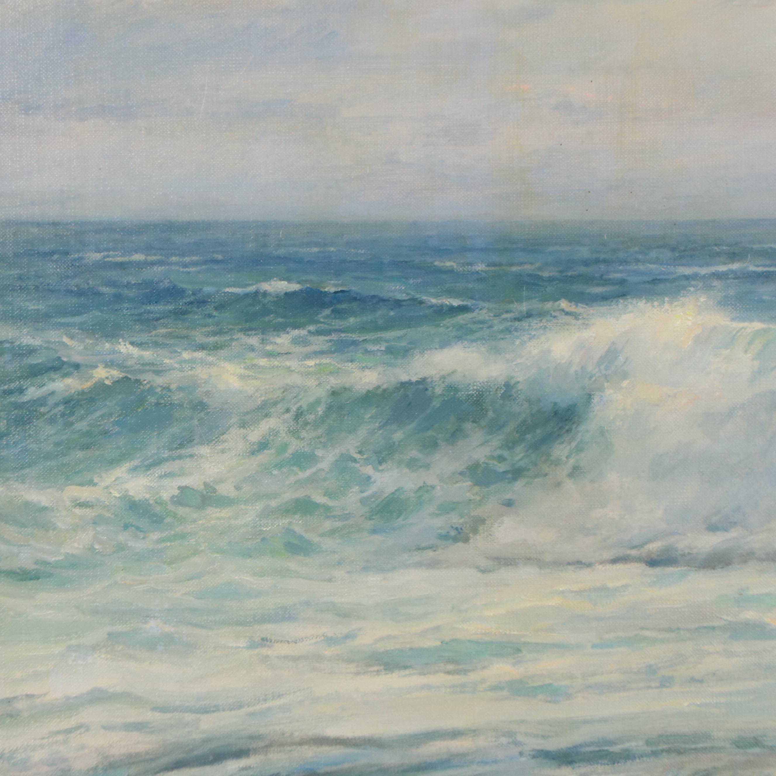 D Bauman Seascape Oil Painting