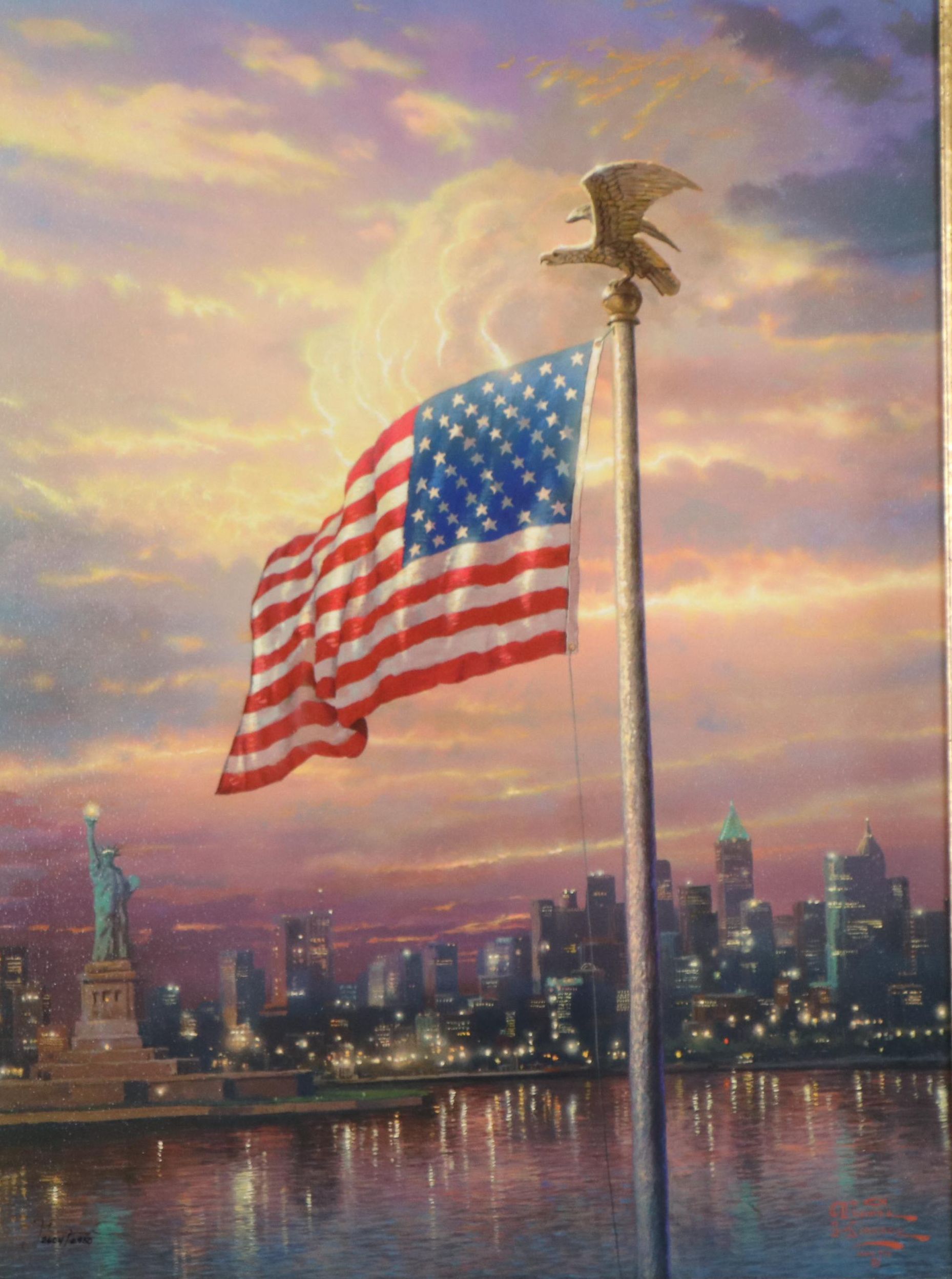 Thomas Kinkade Giclee Print "The Light of Freedom"