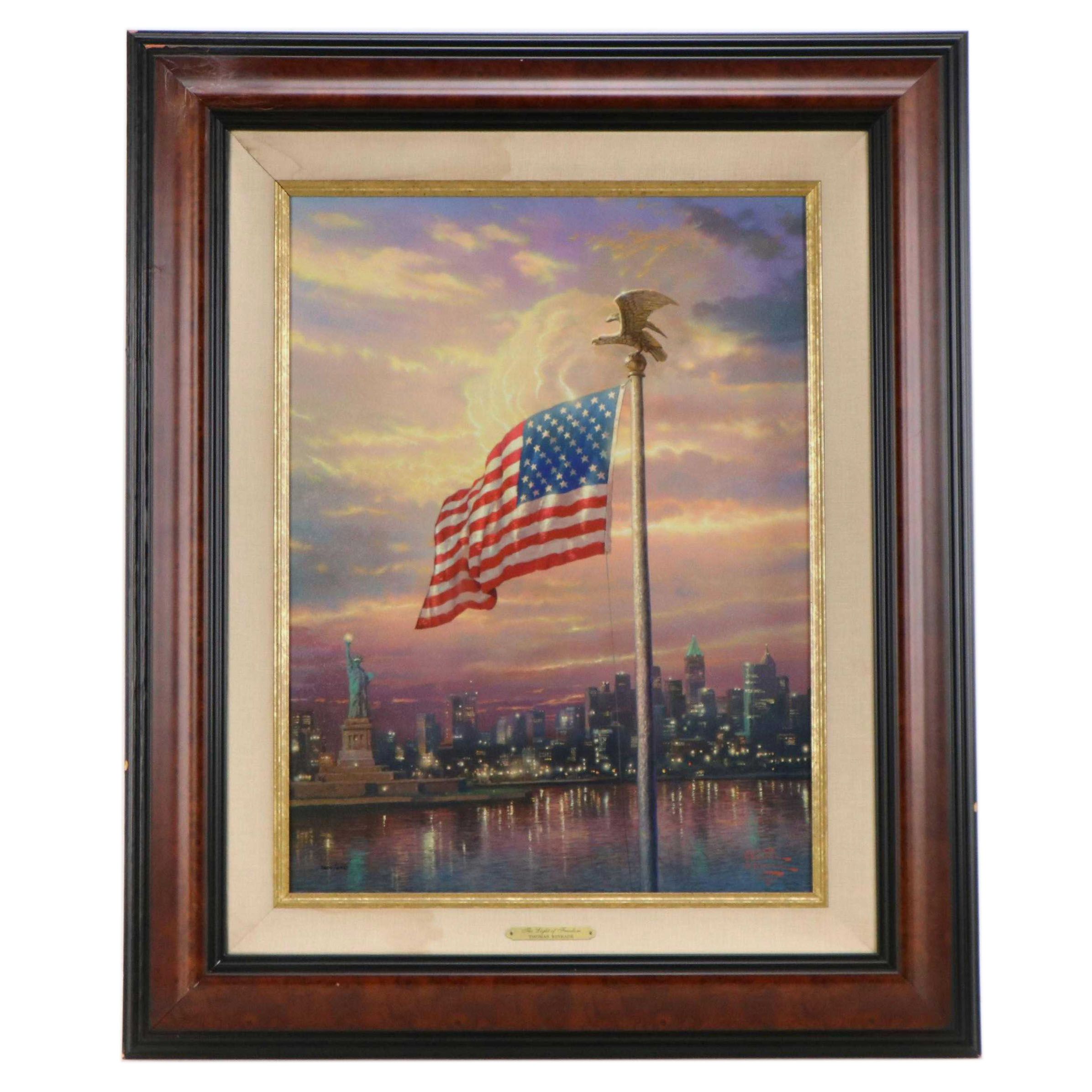 Thomas Kinkade Giclee Print "The Light of Freedom"