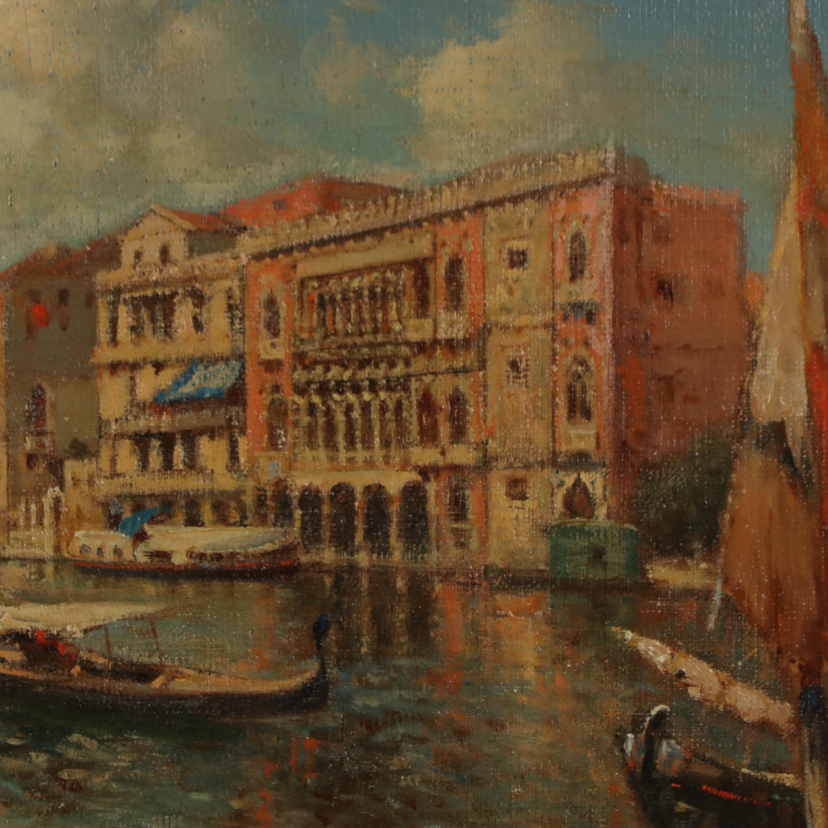 Nicholas Briganti Venetian Grand Canal Oil Painting