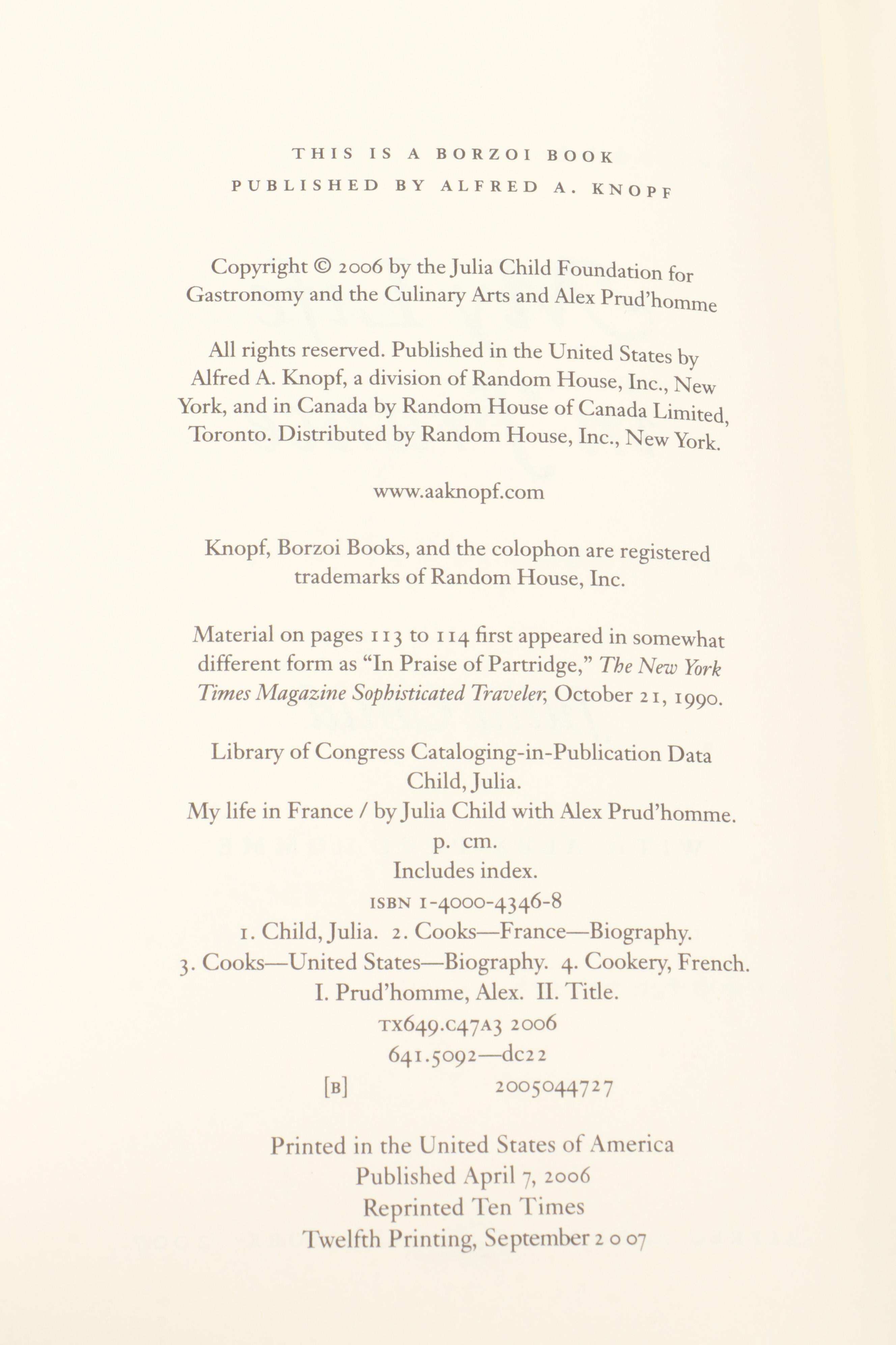 First Edition "In Julia's Kitchen with Master Chefs" and More Julia Child Books