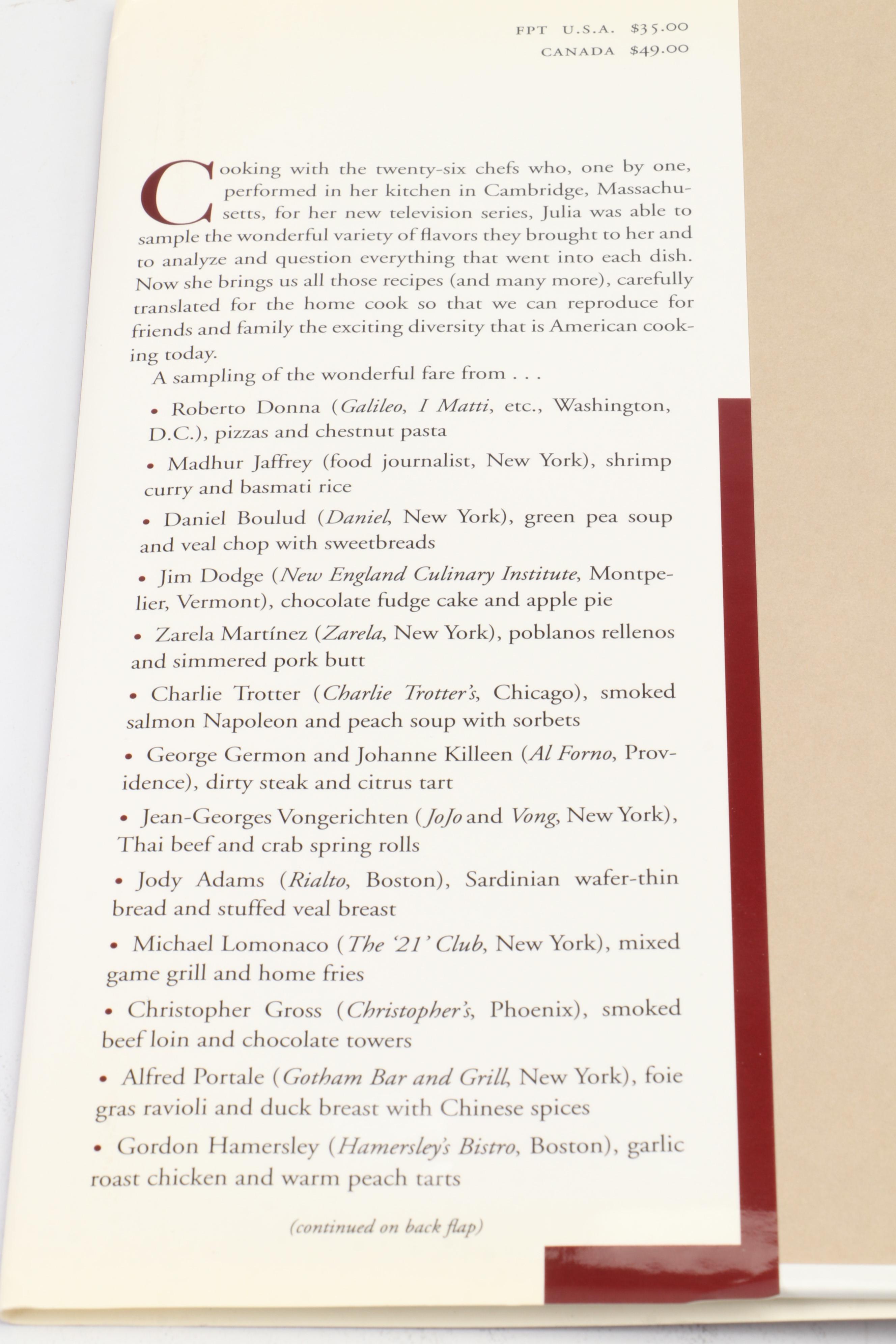 First Edition "In Julia's Kitchen with Master Chefs" and More Julia Child Books