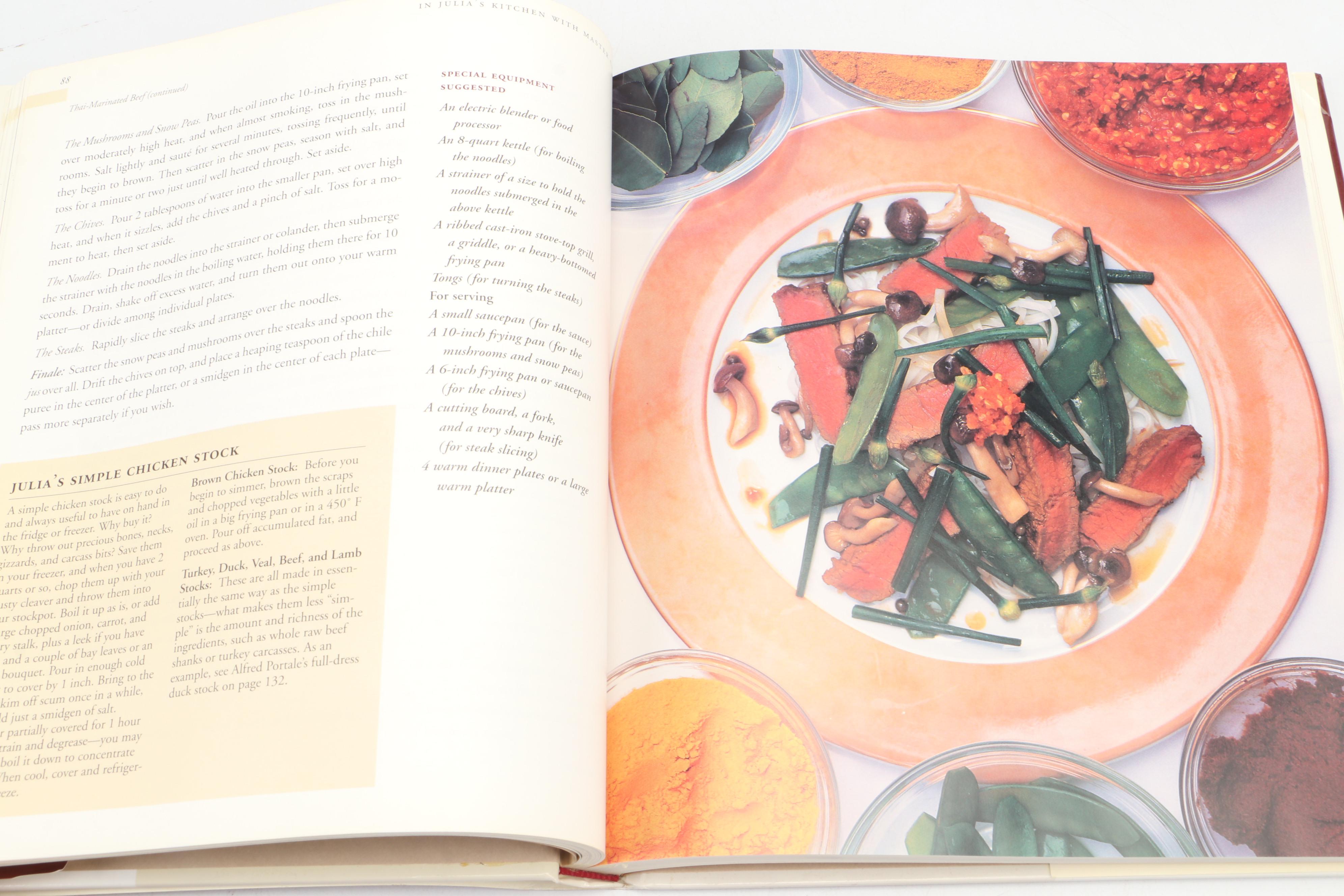 First Edition "In Julia's Kitchen with Master Chefs" and More Julia Child Books