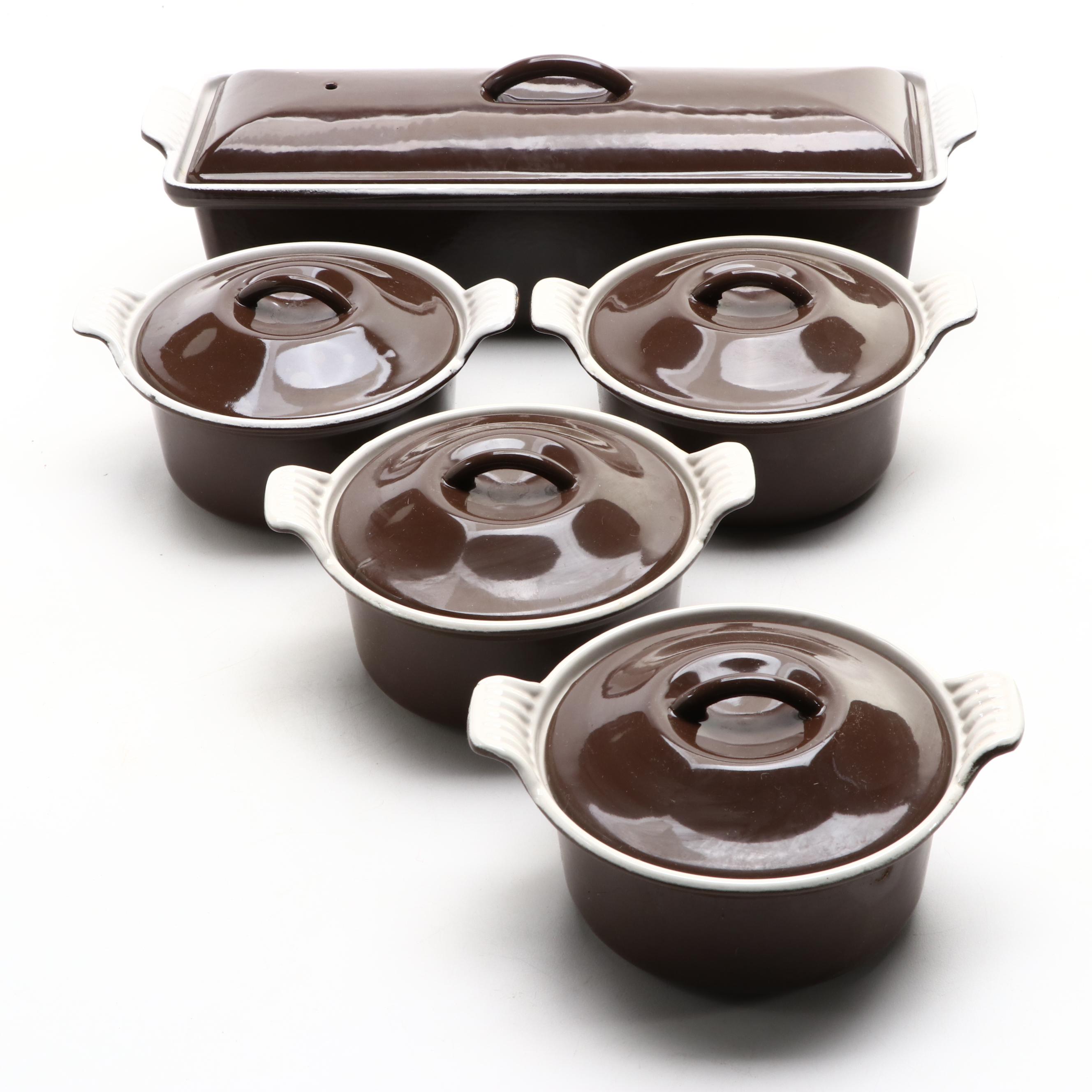 Le Creuset Enameled Cast Iron Cocottes and Pate Terrine