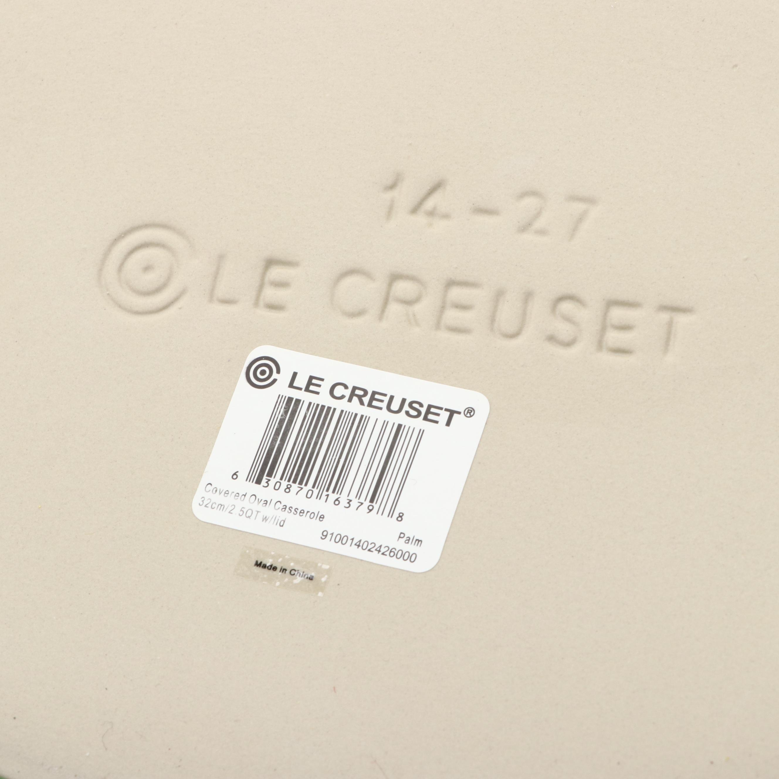 Le Creuset "Palm" Stoneware Oval Casserole, Enameled Cast Iron Baker, Spatulas