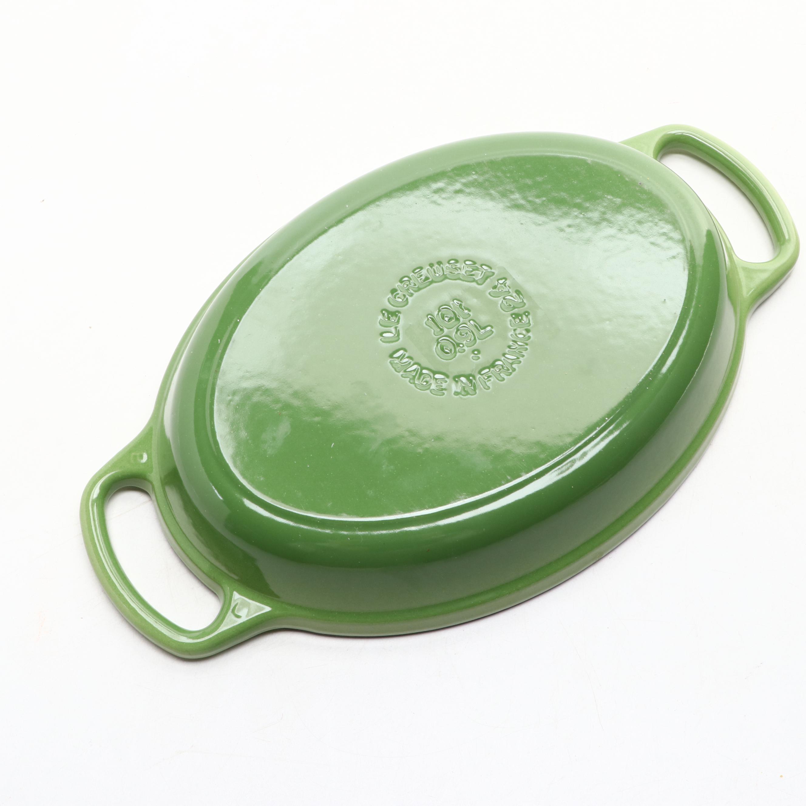 Le Creuset "Palm" Stoneware Oval Casserole, Enameled Cast Iron Baker, Spatulas