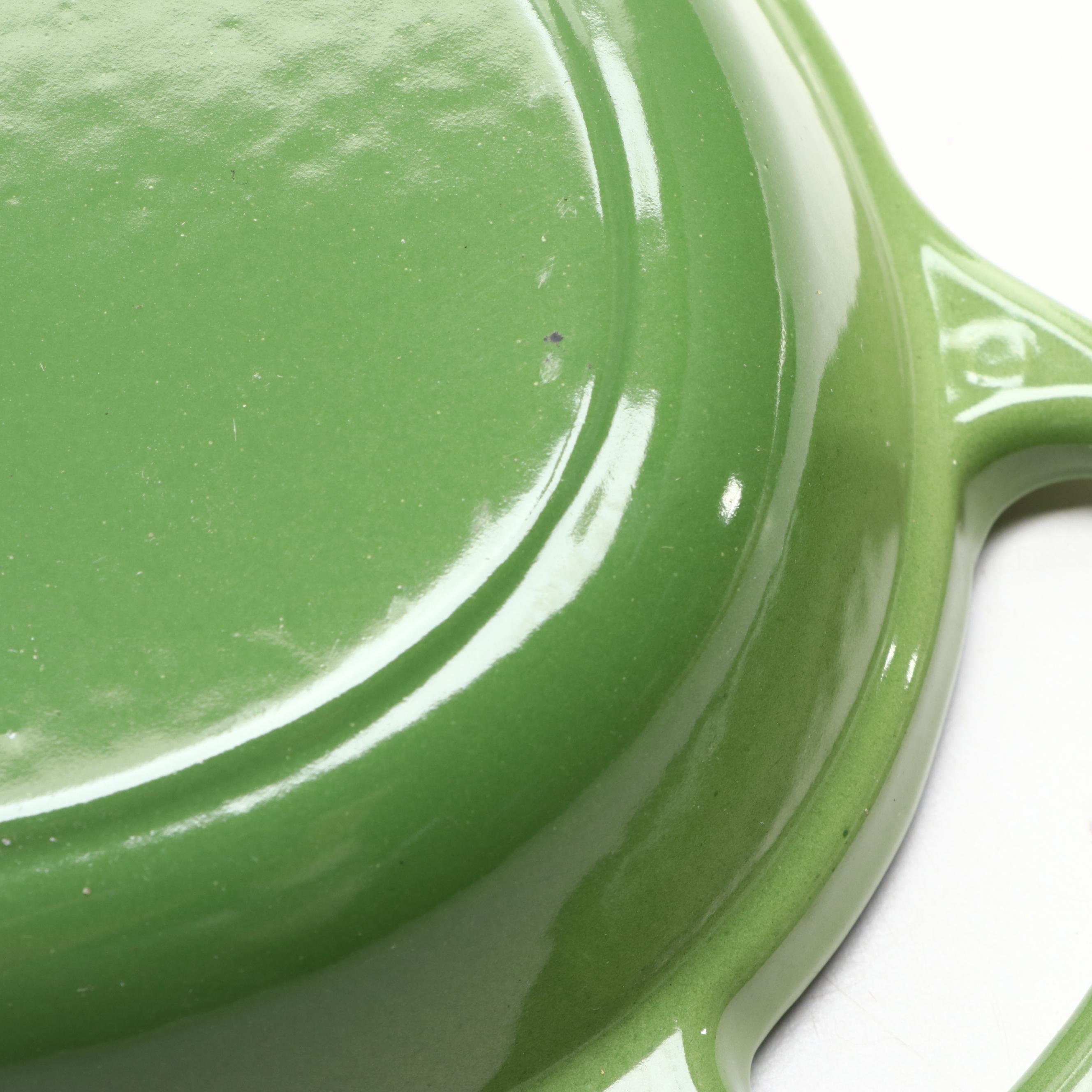 Le Creuset "Palm" Stoneware Oval Casserole, Enameled Cast Iron Baker, Spatulas