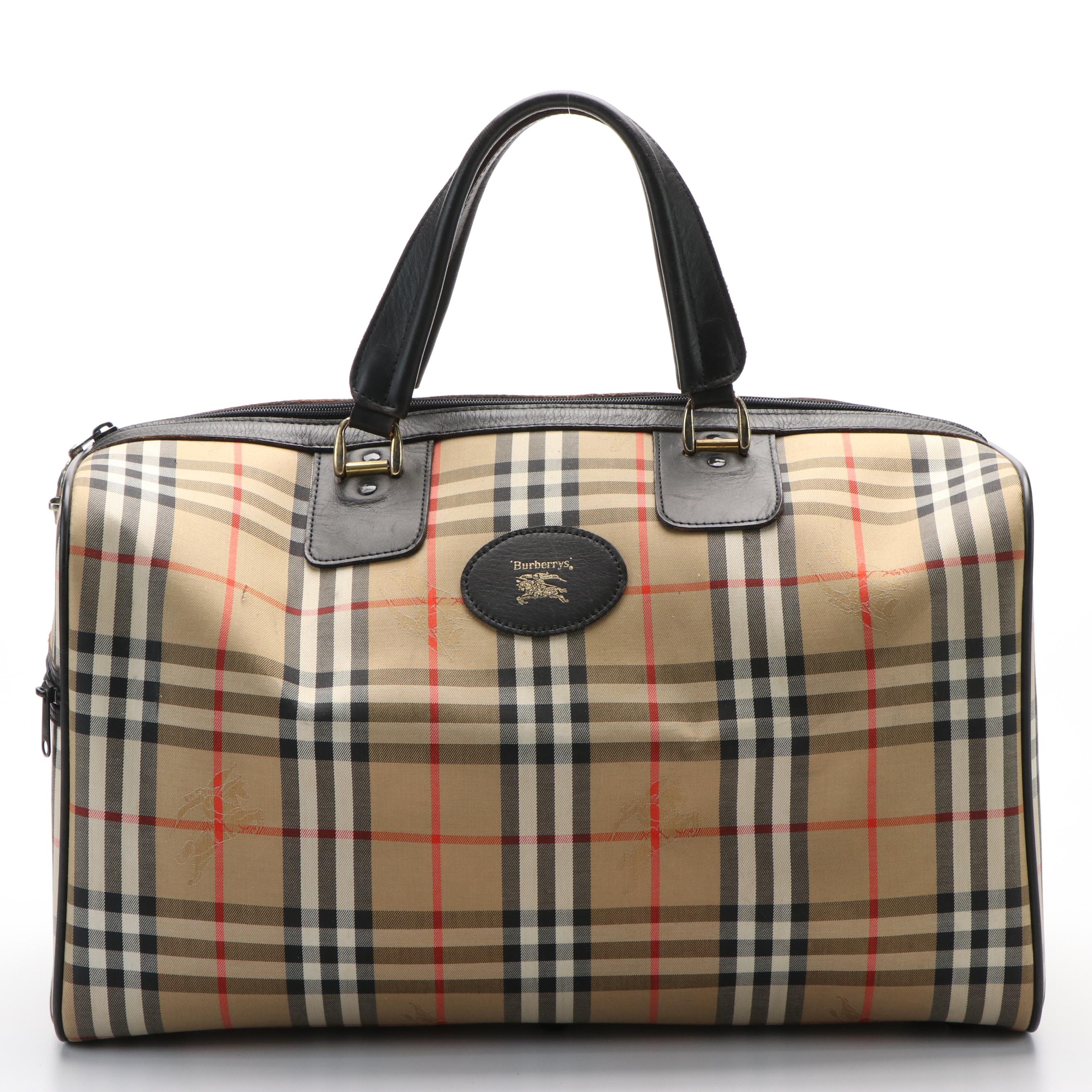 Burberry Haymarket Check Boston Bag