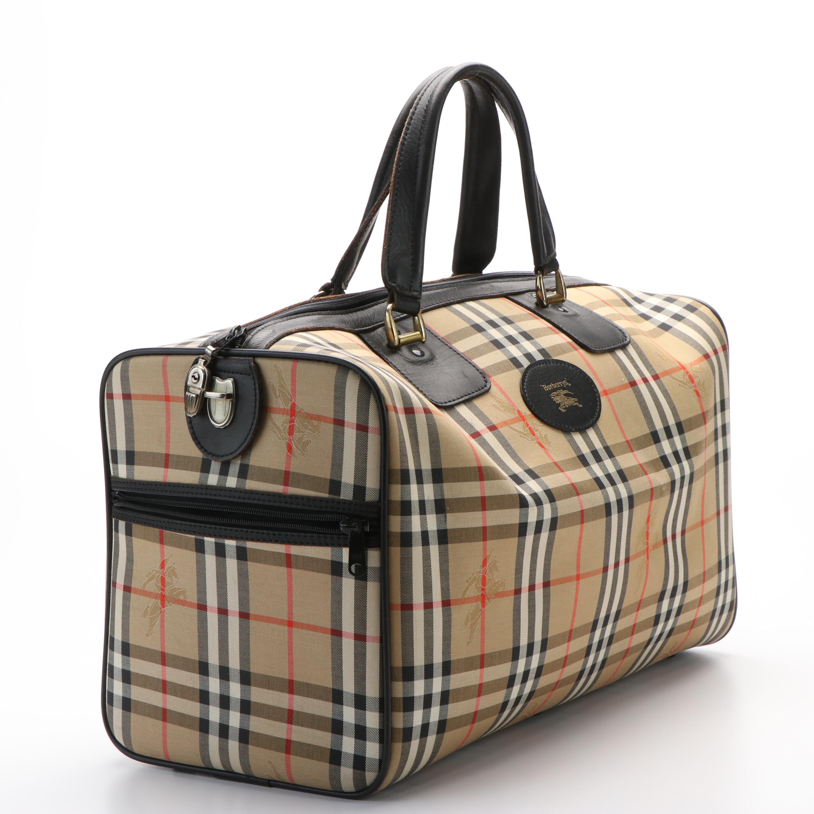Burberry Haymarket Check Boston Bag