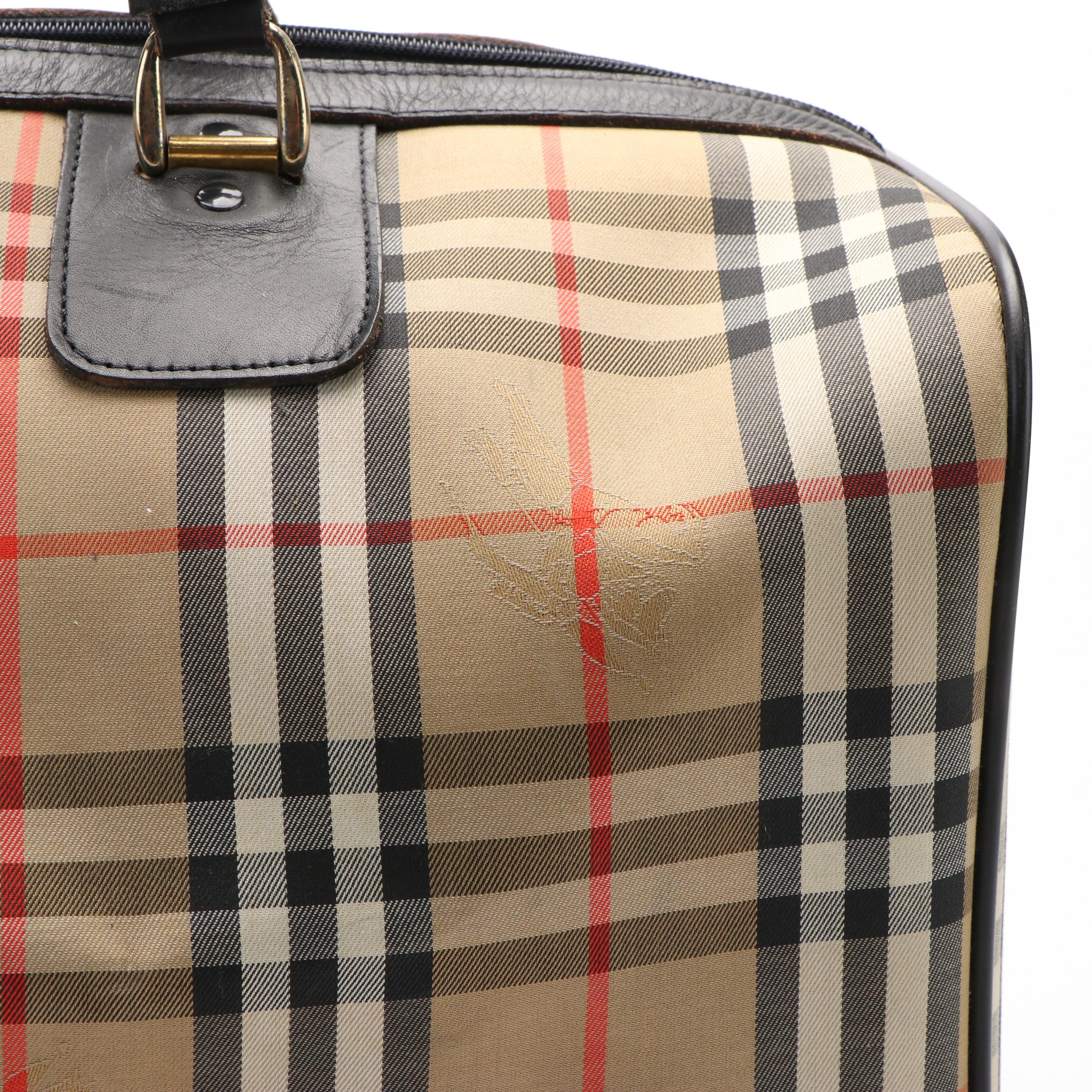 Burberry Haymarket Check Boston Bag