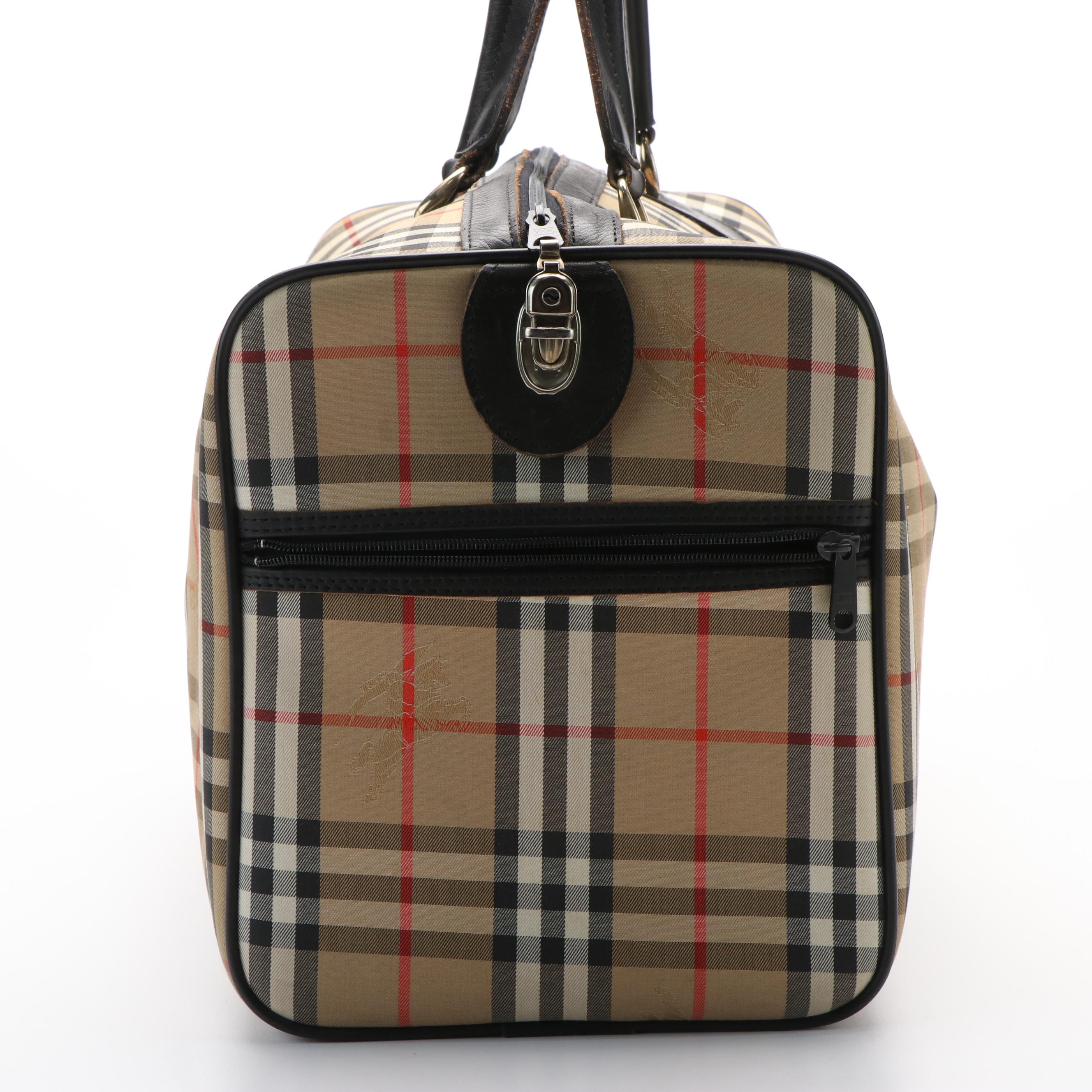 Burberry Haymarket Check Boston Bag