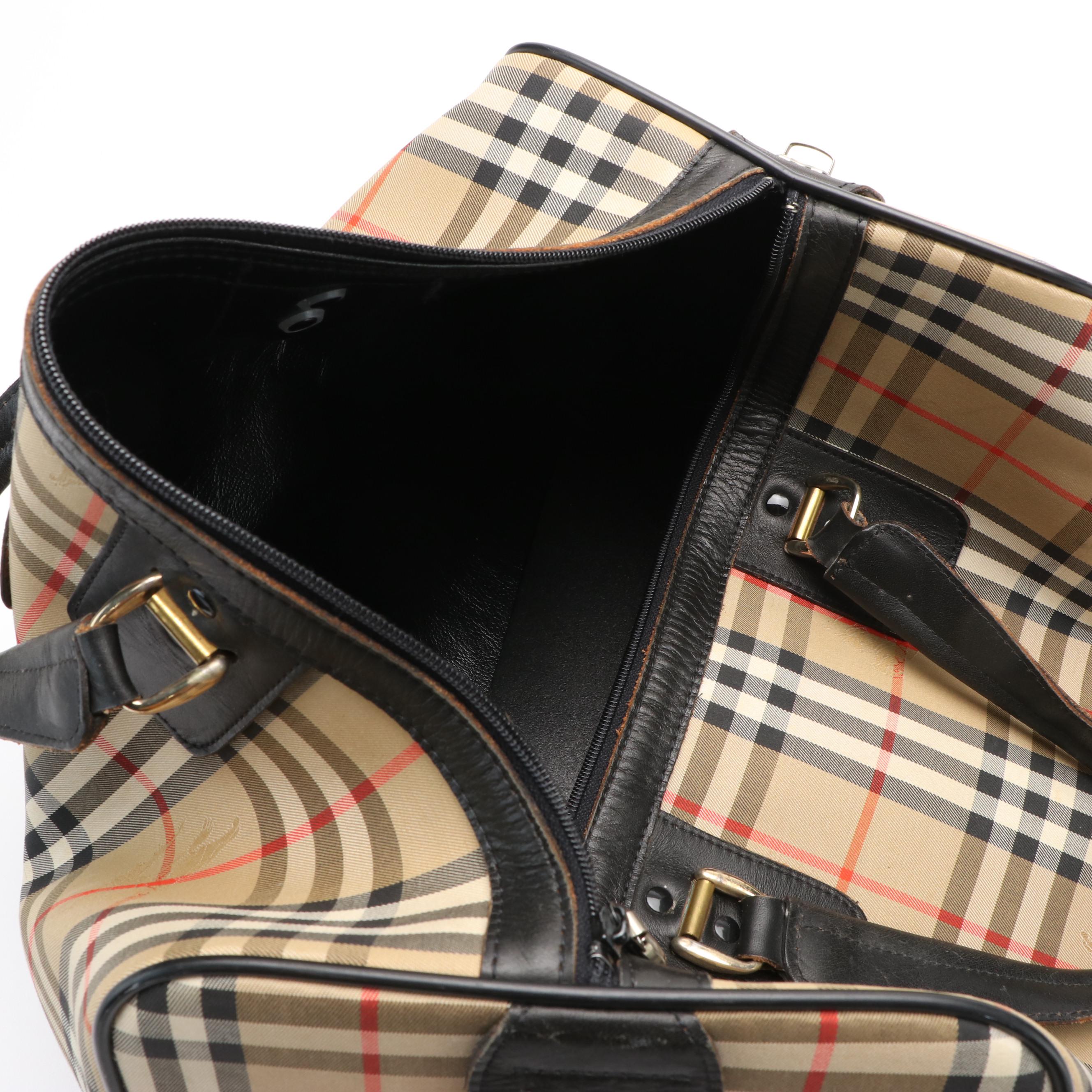 Burberry Haymarket Check Boston Bag