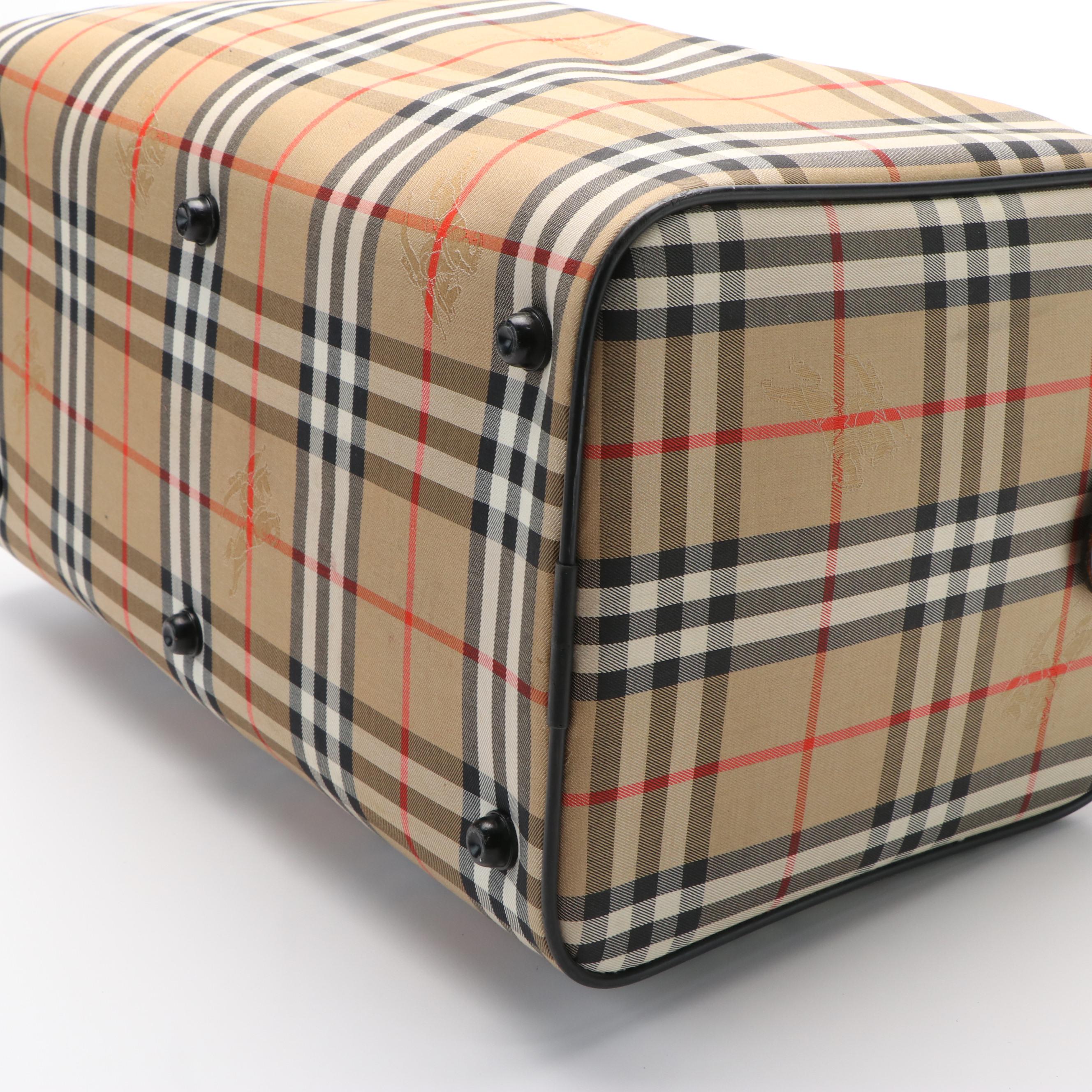 Burberry Haymarket Check Boston Bag