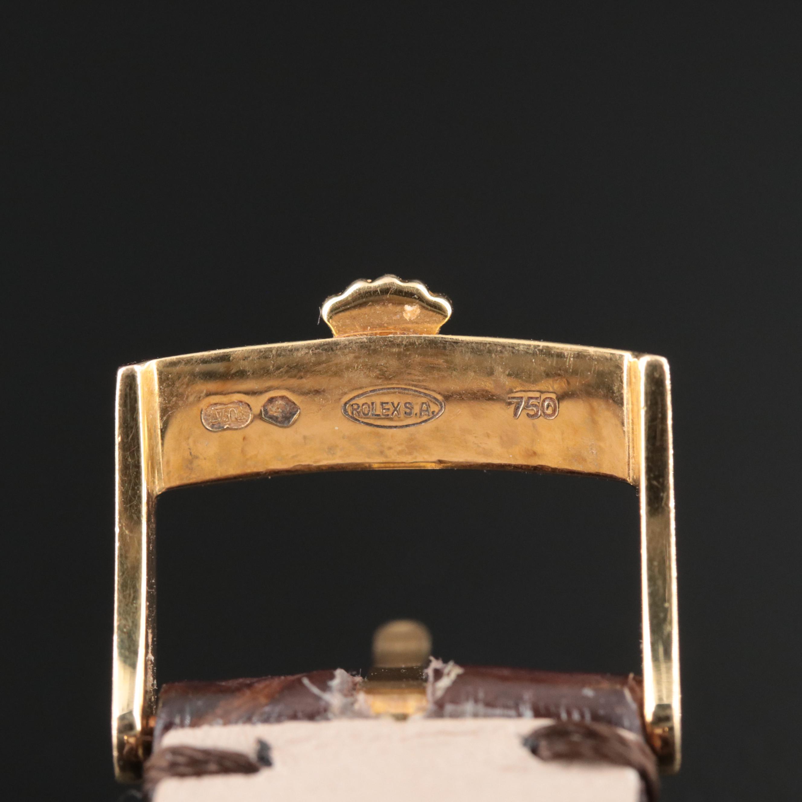 2000s 18K Rolex Cellini Classic with Slate Roman Dial