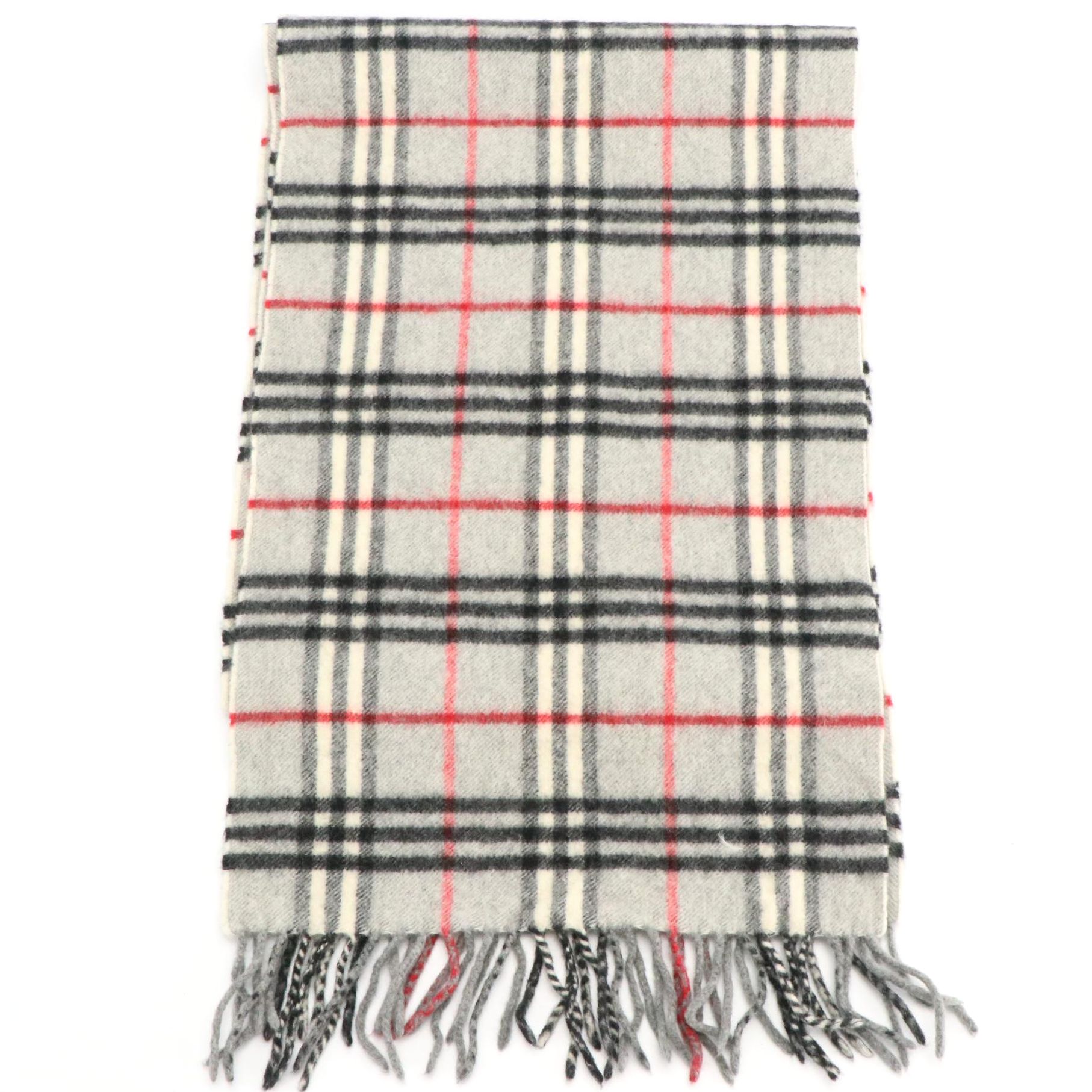 Burberrys Fringe Scarf in Nova Check Lambswool