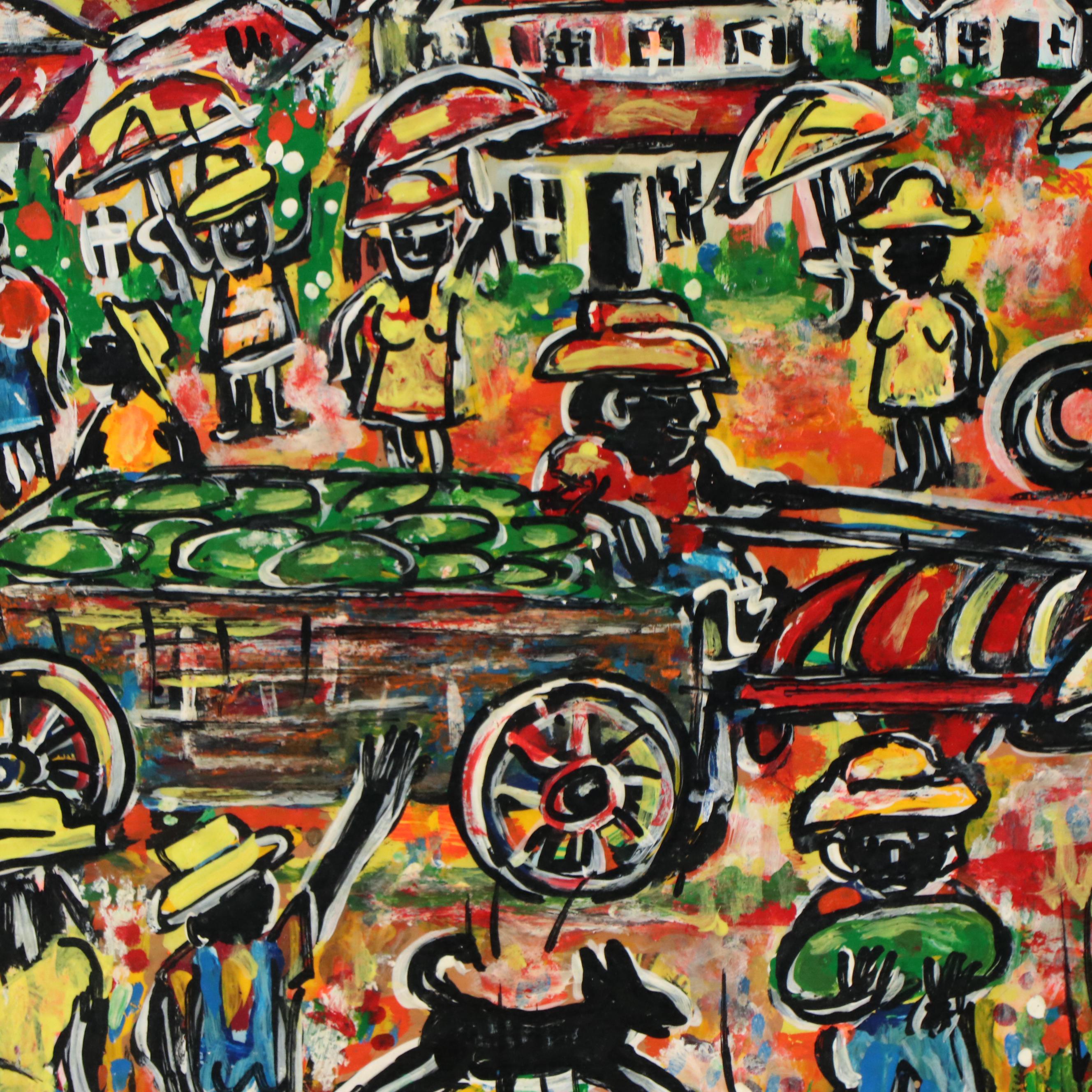 F.L. Doc Spellmon Painted Metal Tray "The Mellon Man!"