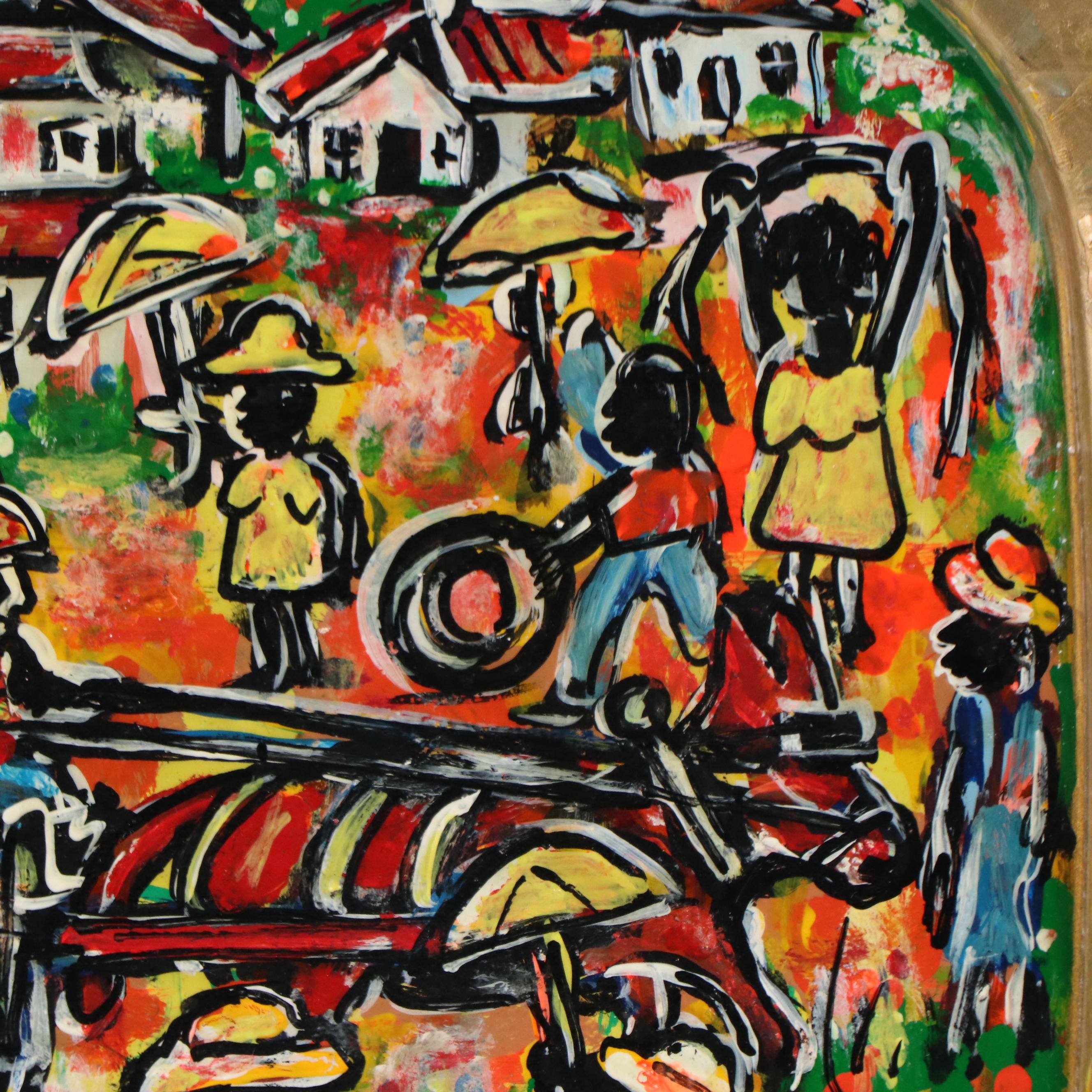 F.L. Doc Spellmon Painted Metal Tray "The Mellon Man!"