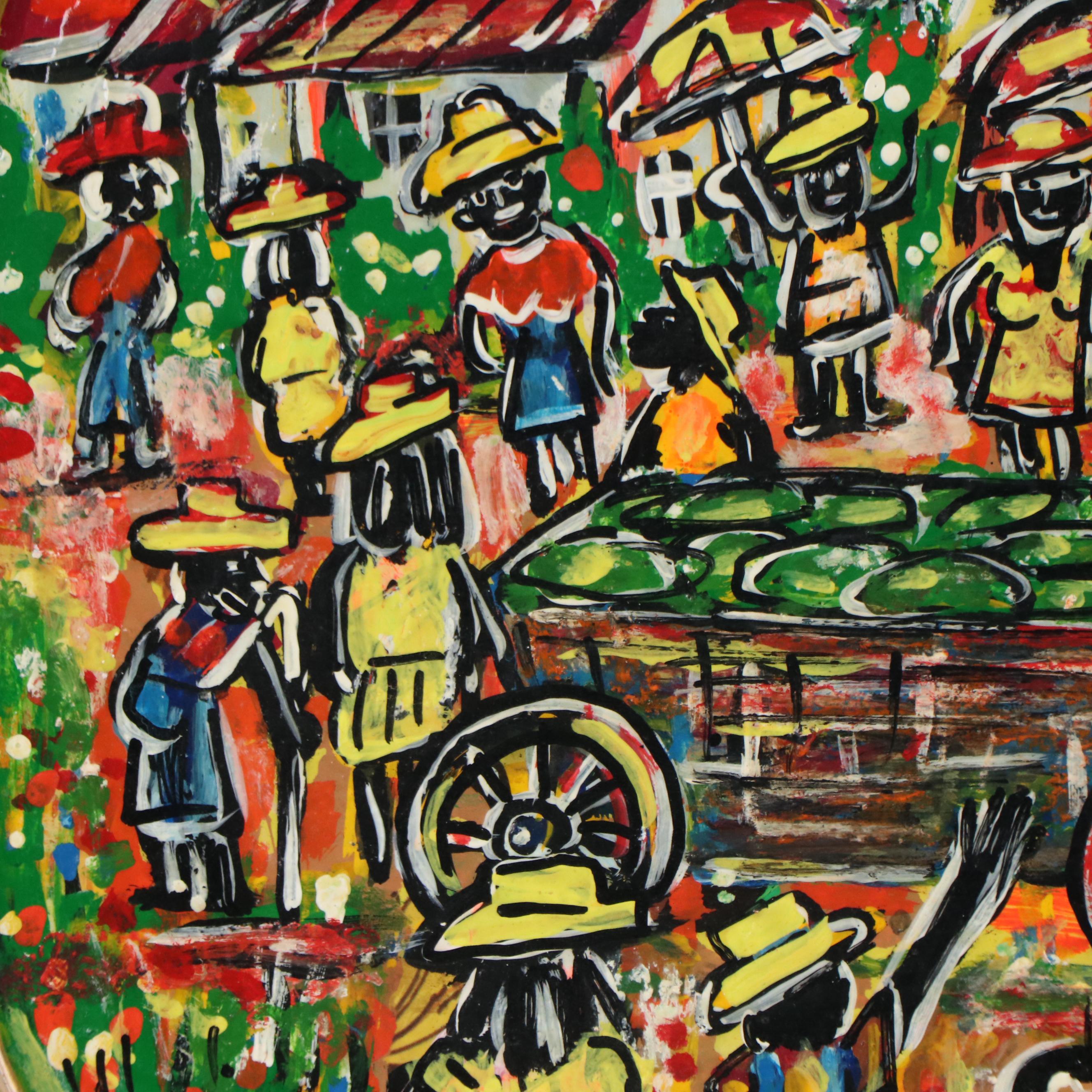 F.L. Doc Spellmon Painted Metal Tray "The Mellon Man!"