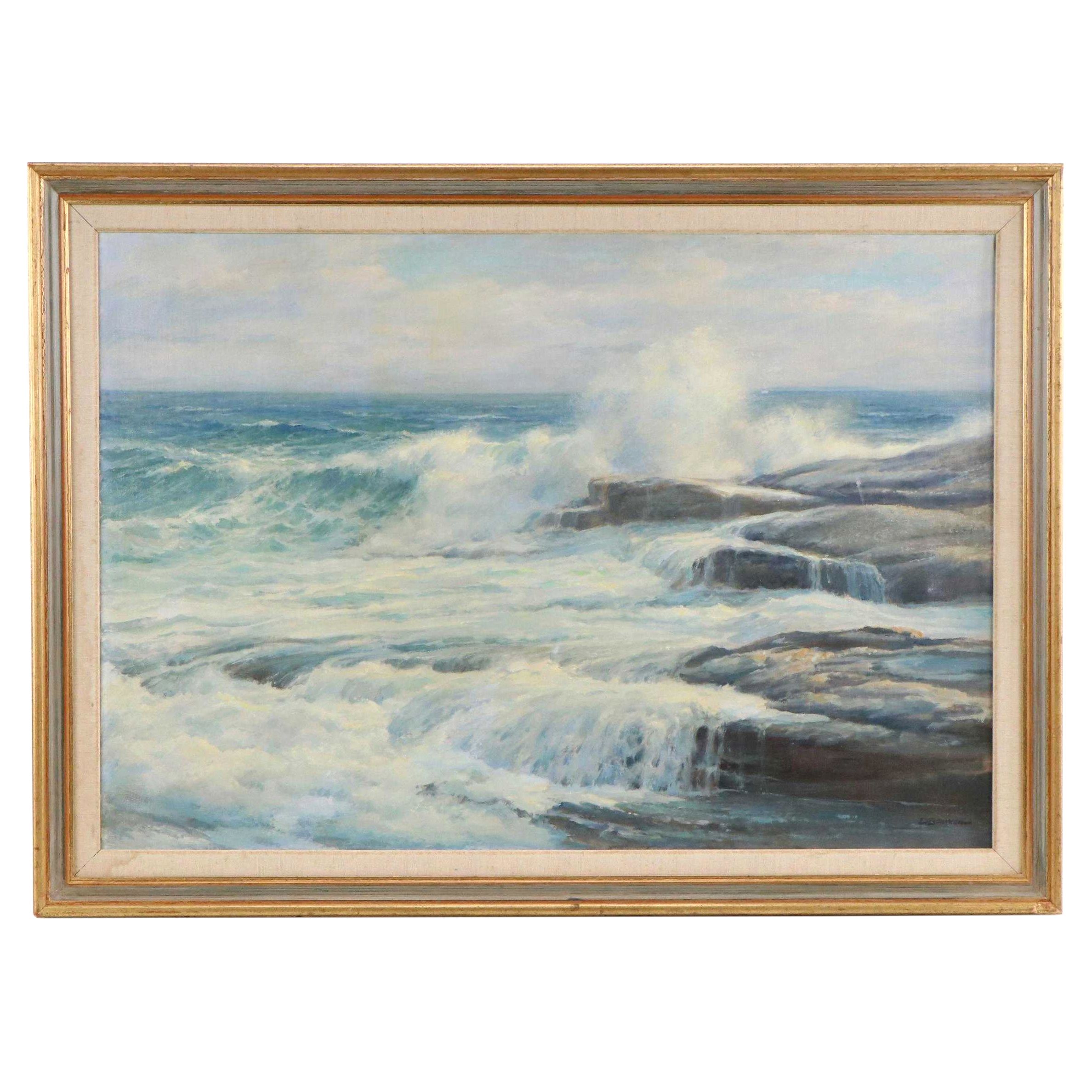 D Bauman Seascape Oil Painting