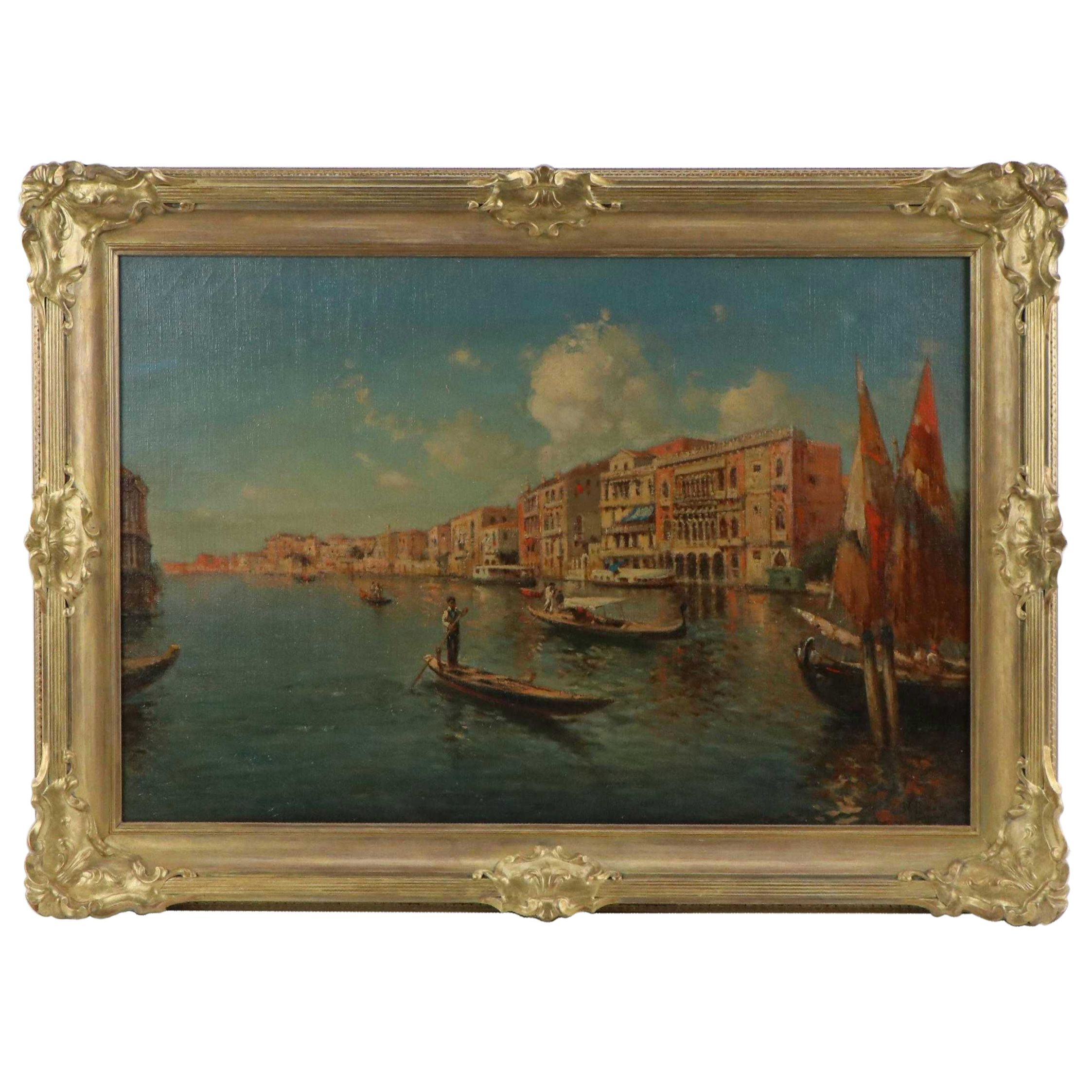 Nicholas Briganti Venetian Grand Canal Oil Painting