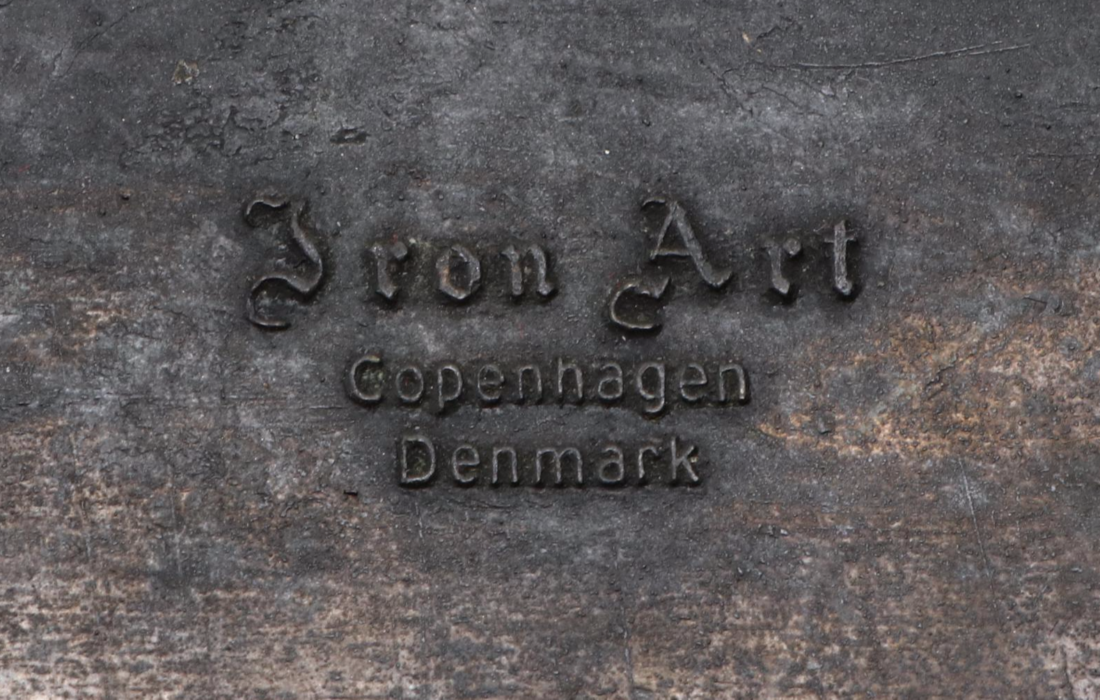 Danish Iron Art Embossed Bronze Casket Box