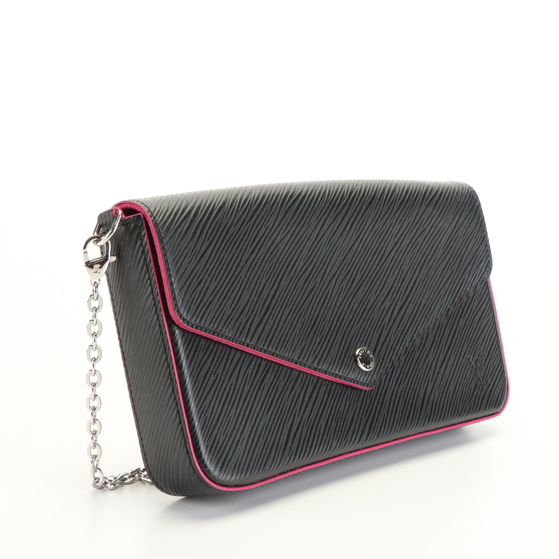 Louis Vuitton Félicie Crossbody Bag in Black Epi Leather