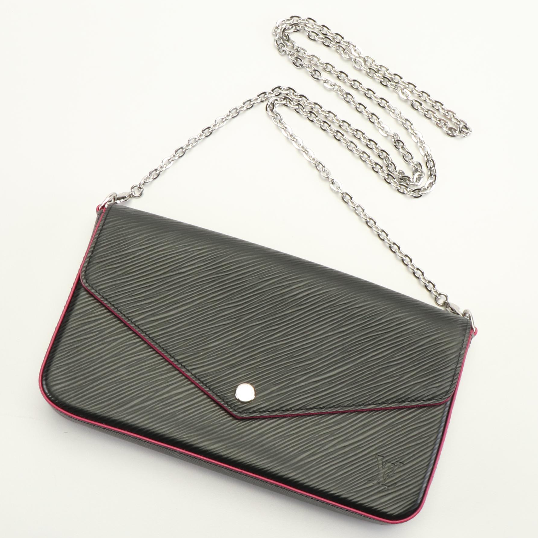 Louis Vuitton Félicie Crossbody Bag in Black Epi Leather