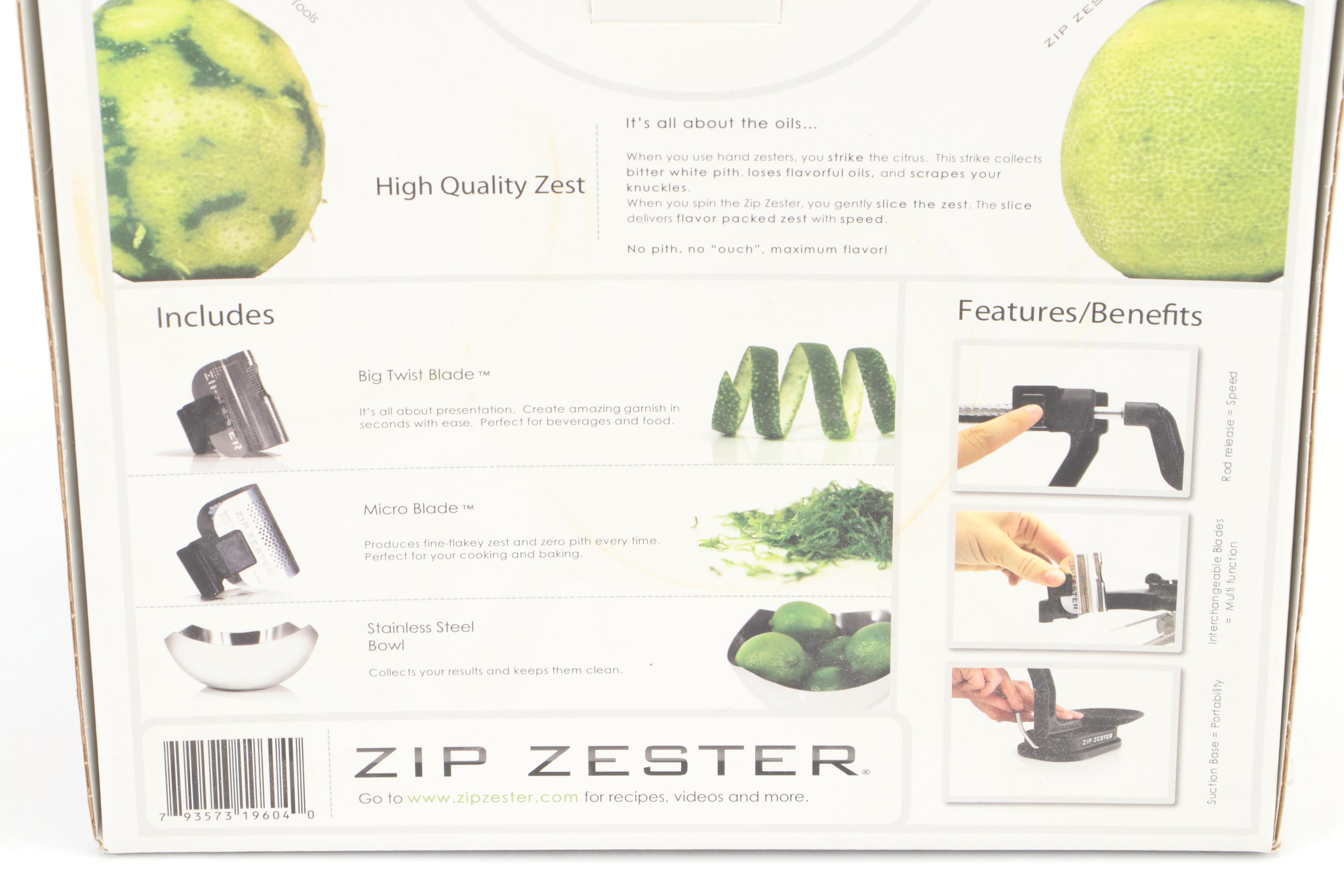 Zip Zester Citrus Zester Cocktail Garnisher and Good Grips Spiralizer