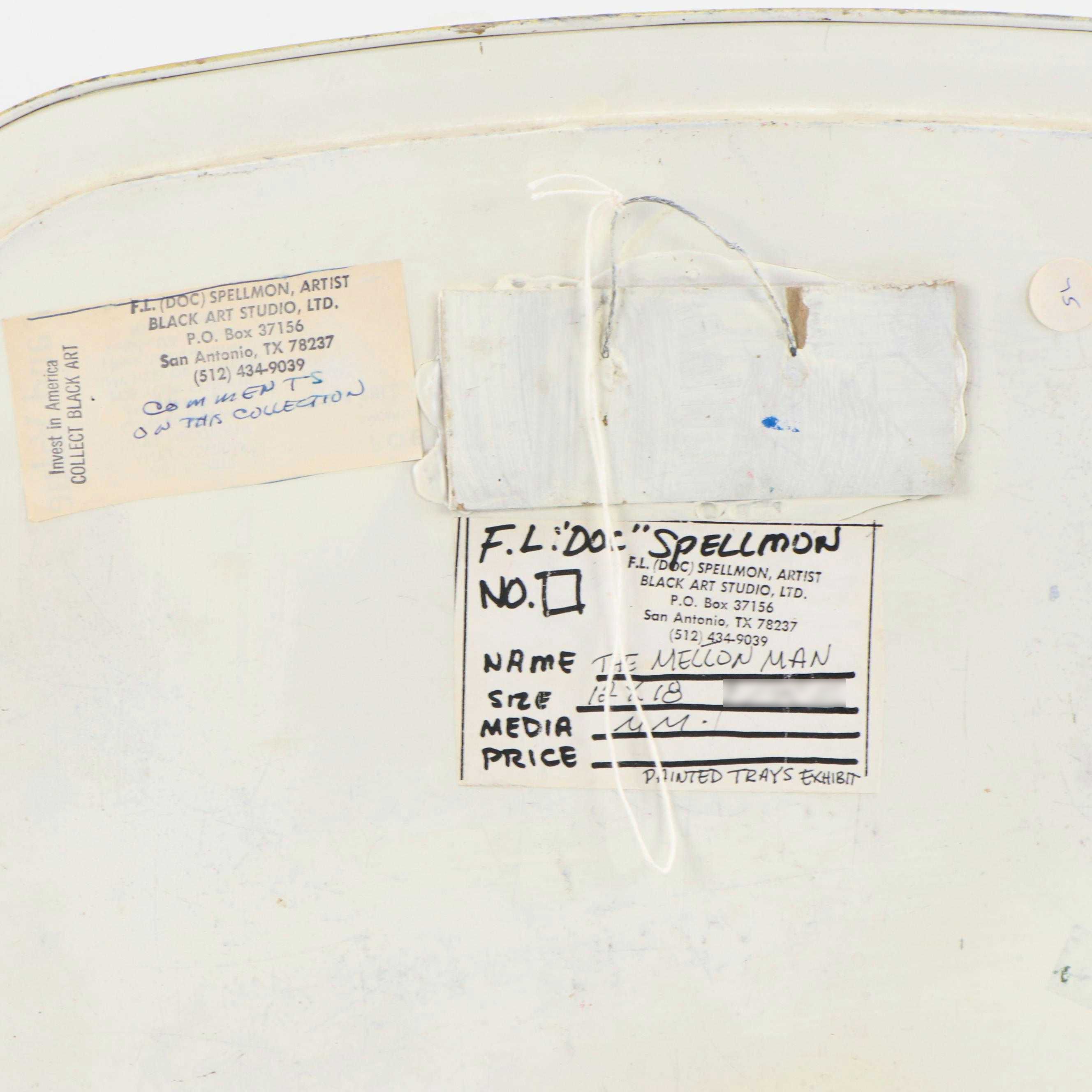 F.L. Doc Spellmon Painted Metal Tray "The Mellon Man!"