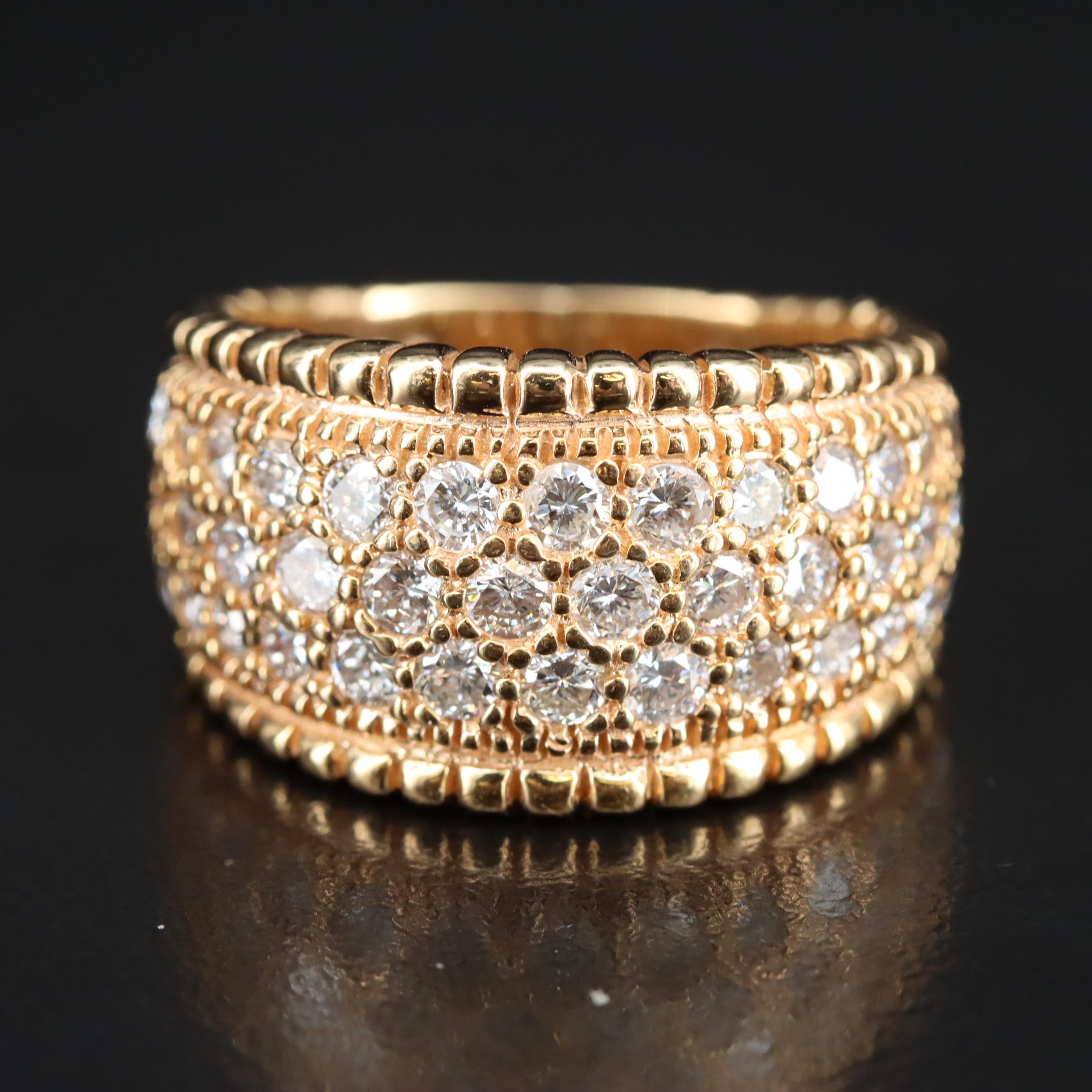 14K 1.97 CTW Diamond Pavé Dome Ring