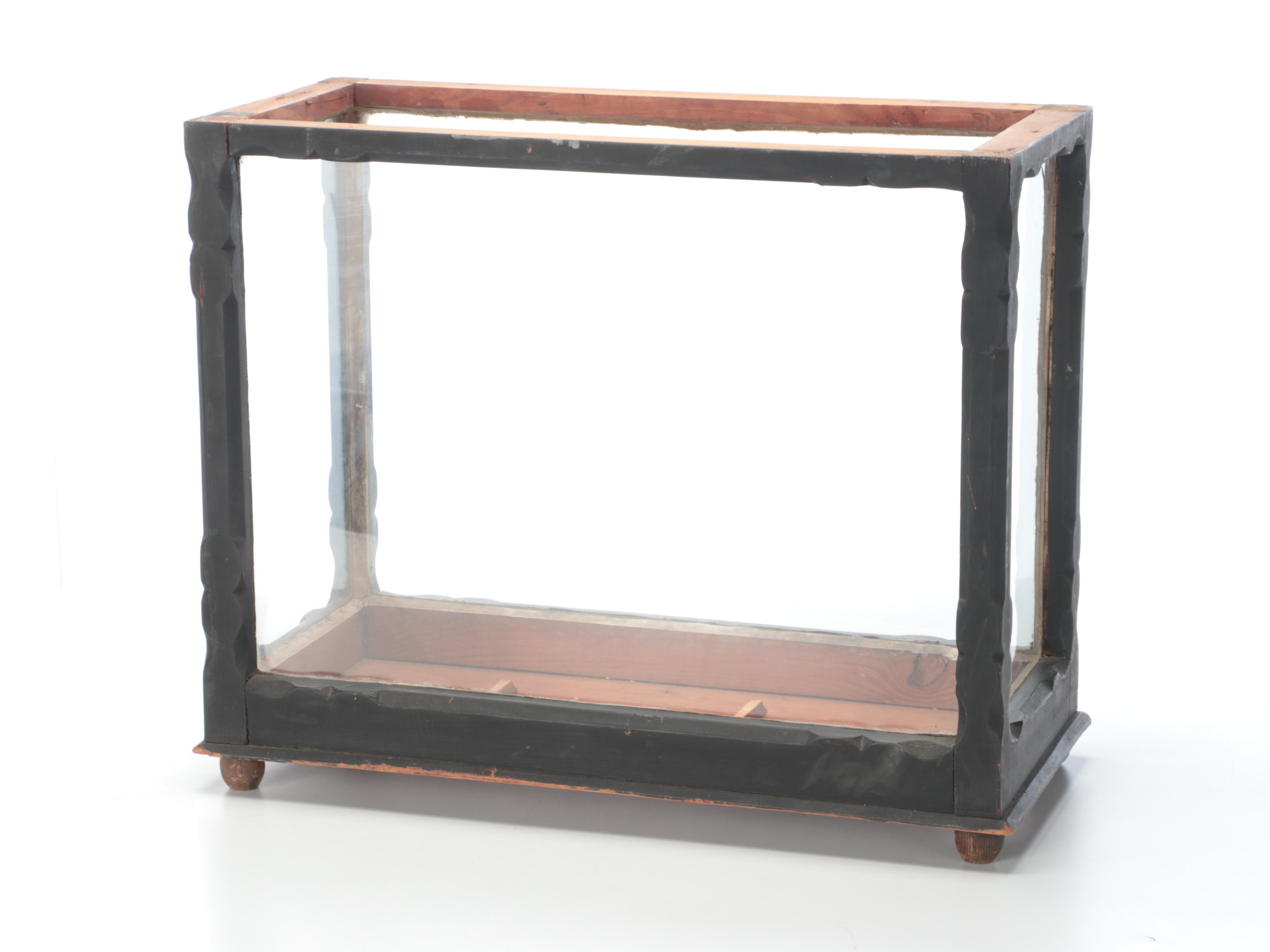 Hand-Crafted Model Sailing Ship in Glass Display Case