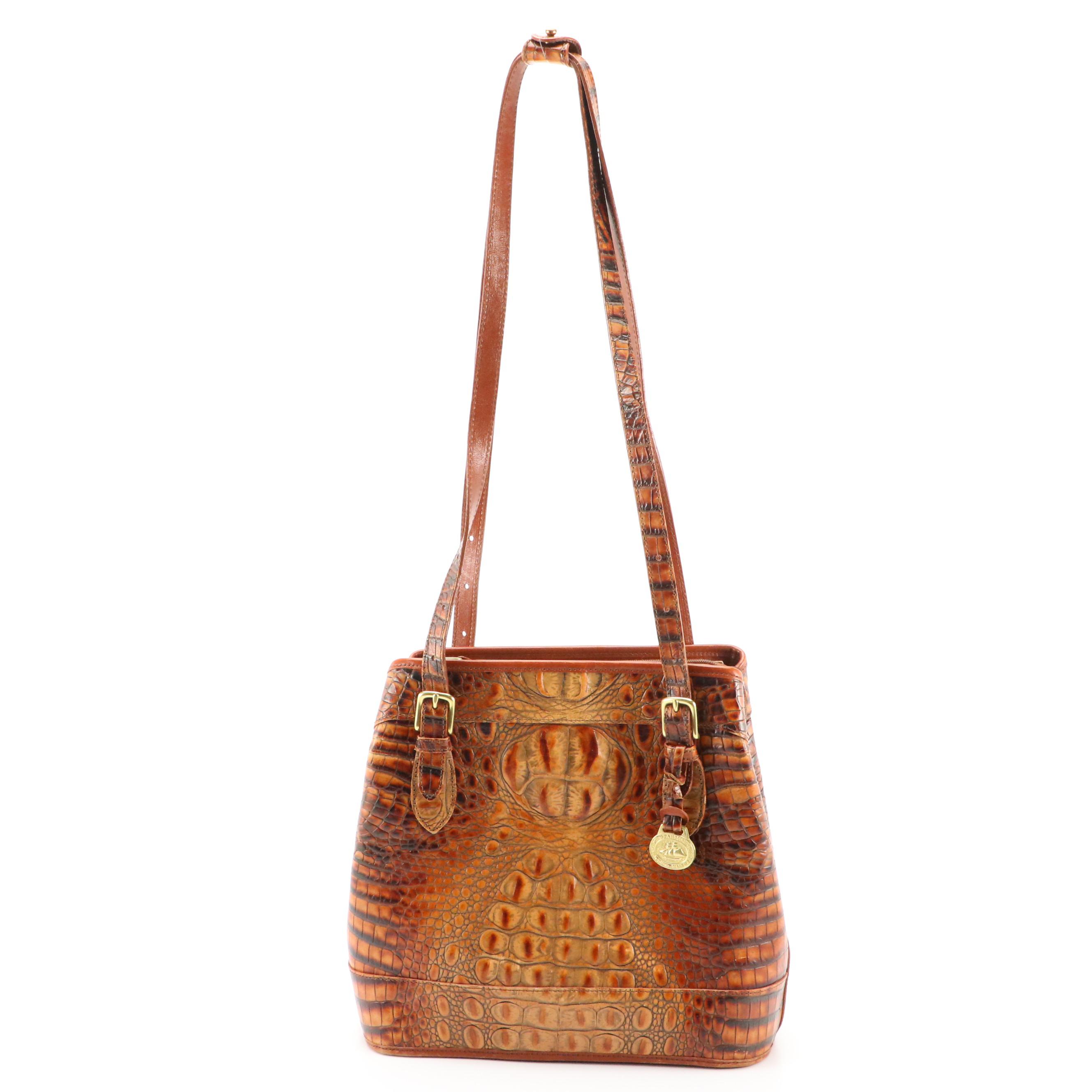 Brahmin Croc Embossed Leather Handbag & Michael Kors Grained Leather Two-Way Bag
