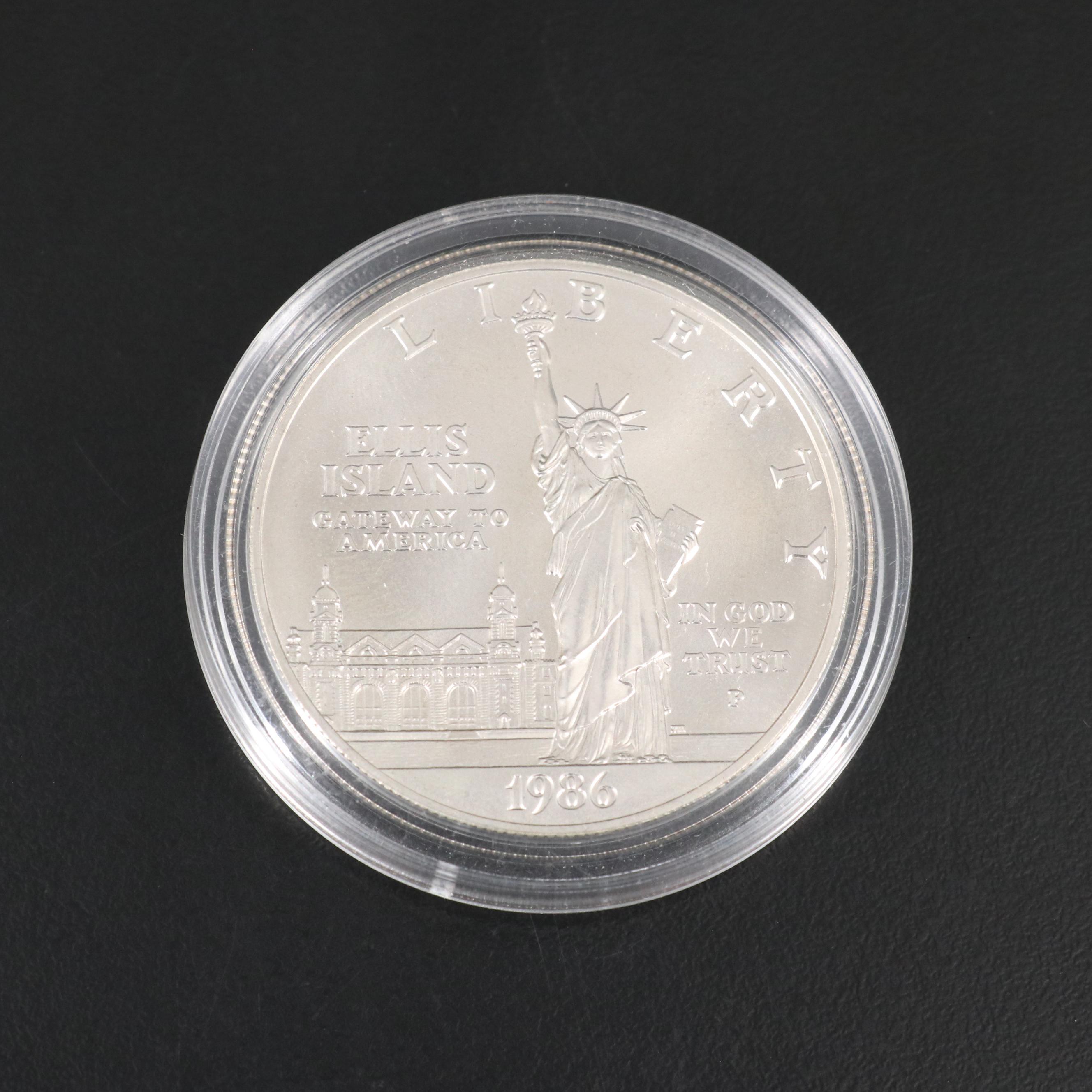 Five Modern Commemorative Silver Dollars