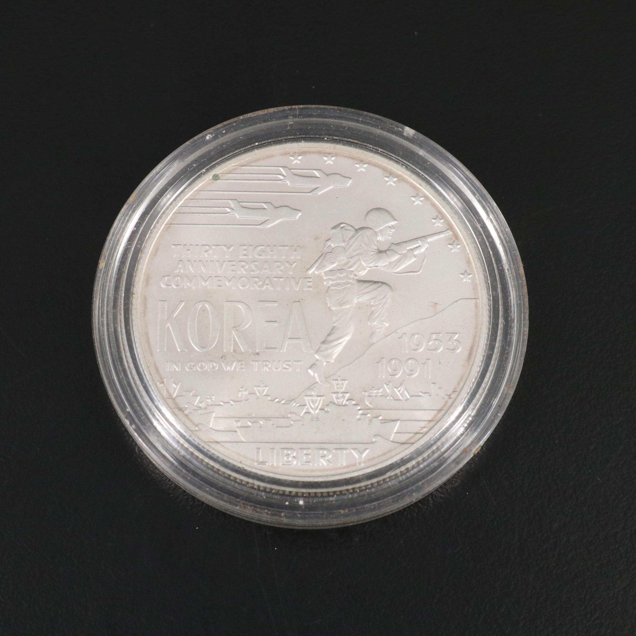 Five Modern Commemorative Silver Dollars