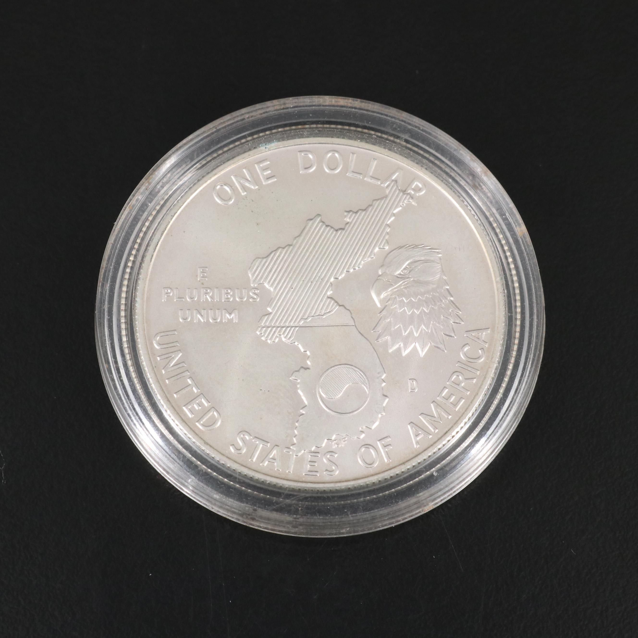 Five Modern Commemorative Silver Dollars