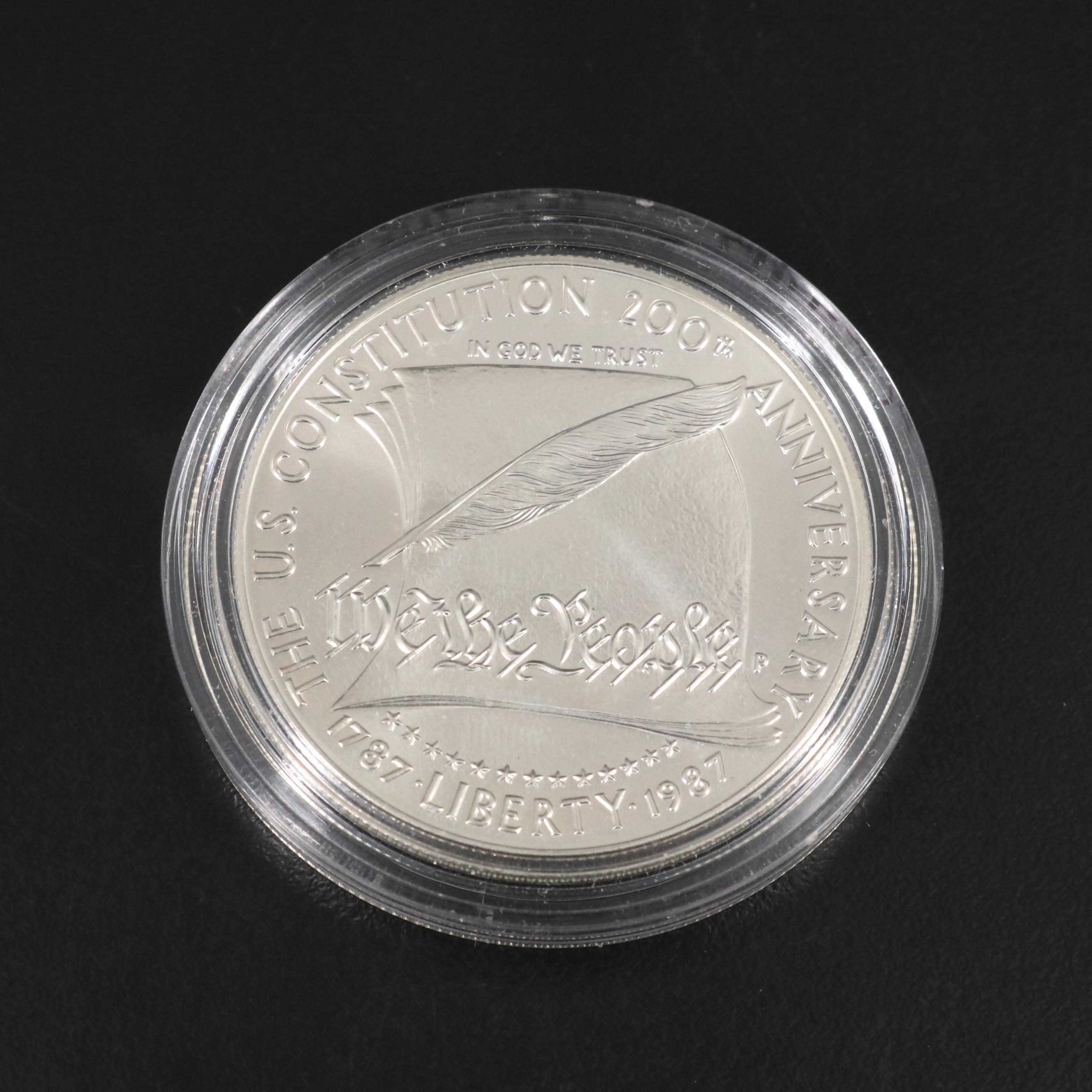 Five Modern Commemorative Silver Dollars
