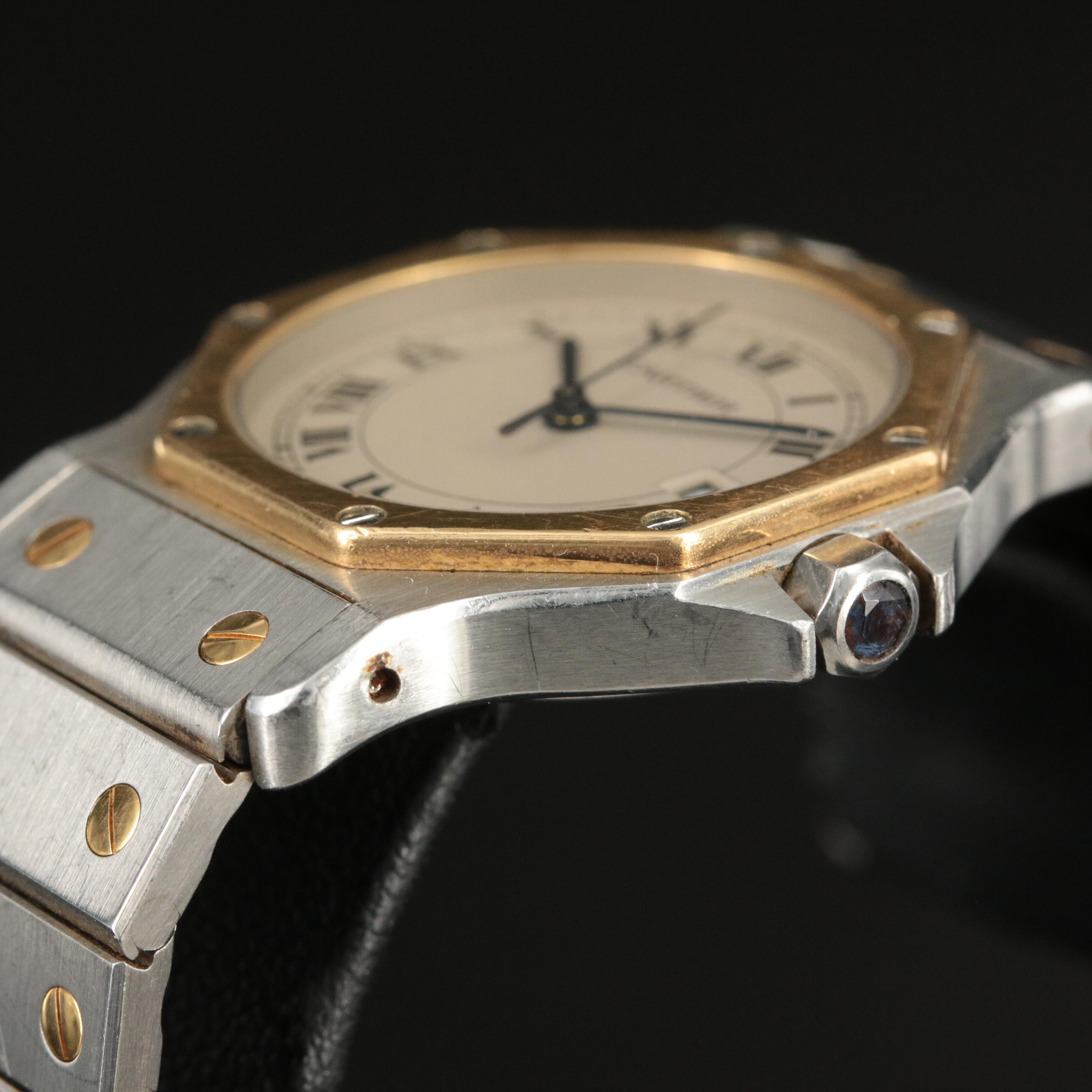 18K and Stainless Steel Cartier Santos Quartz Watch