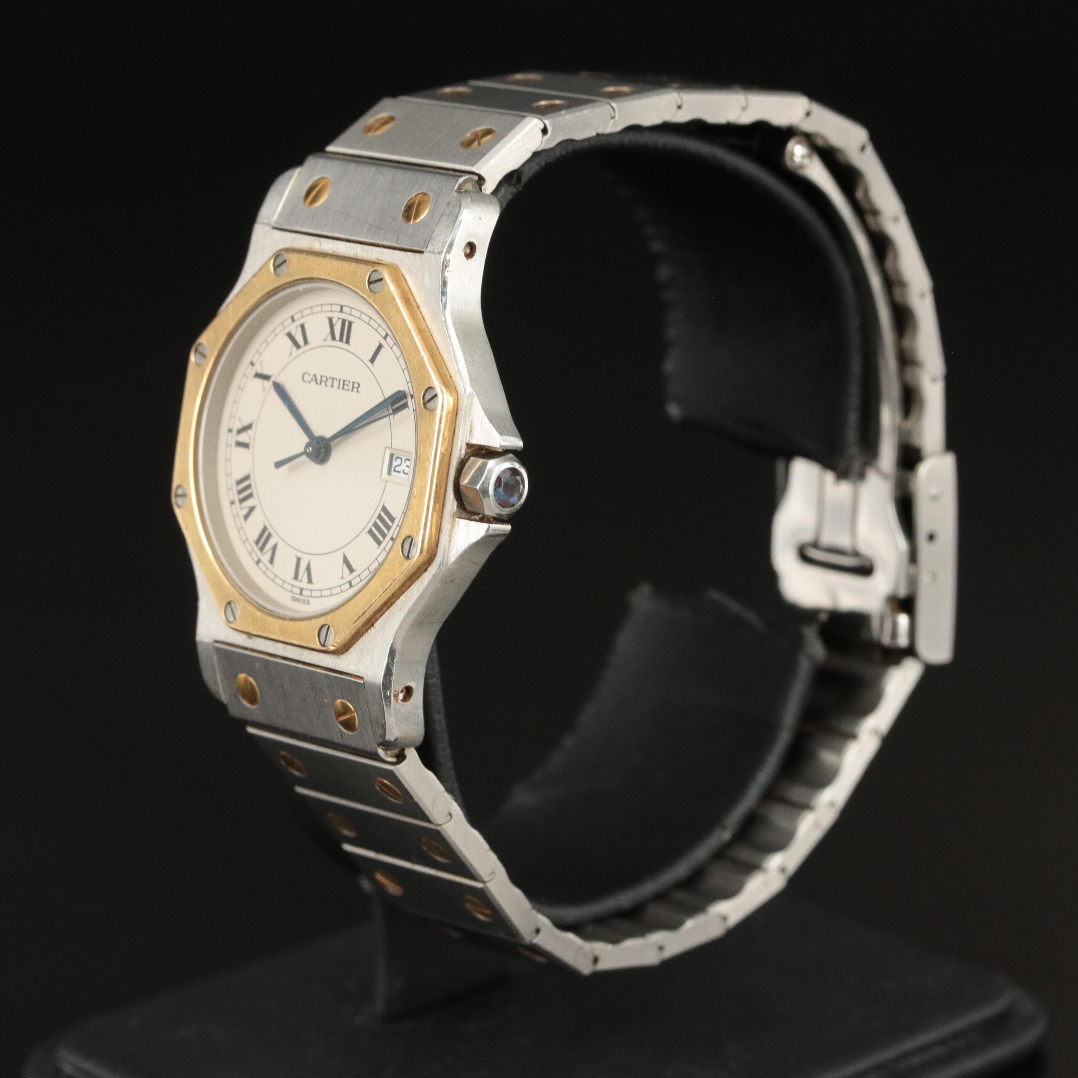 18K and Stainless Steel Cartier Santos Quartz Watch