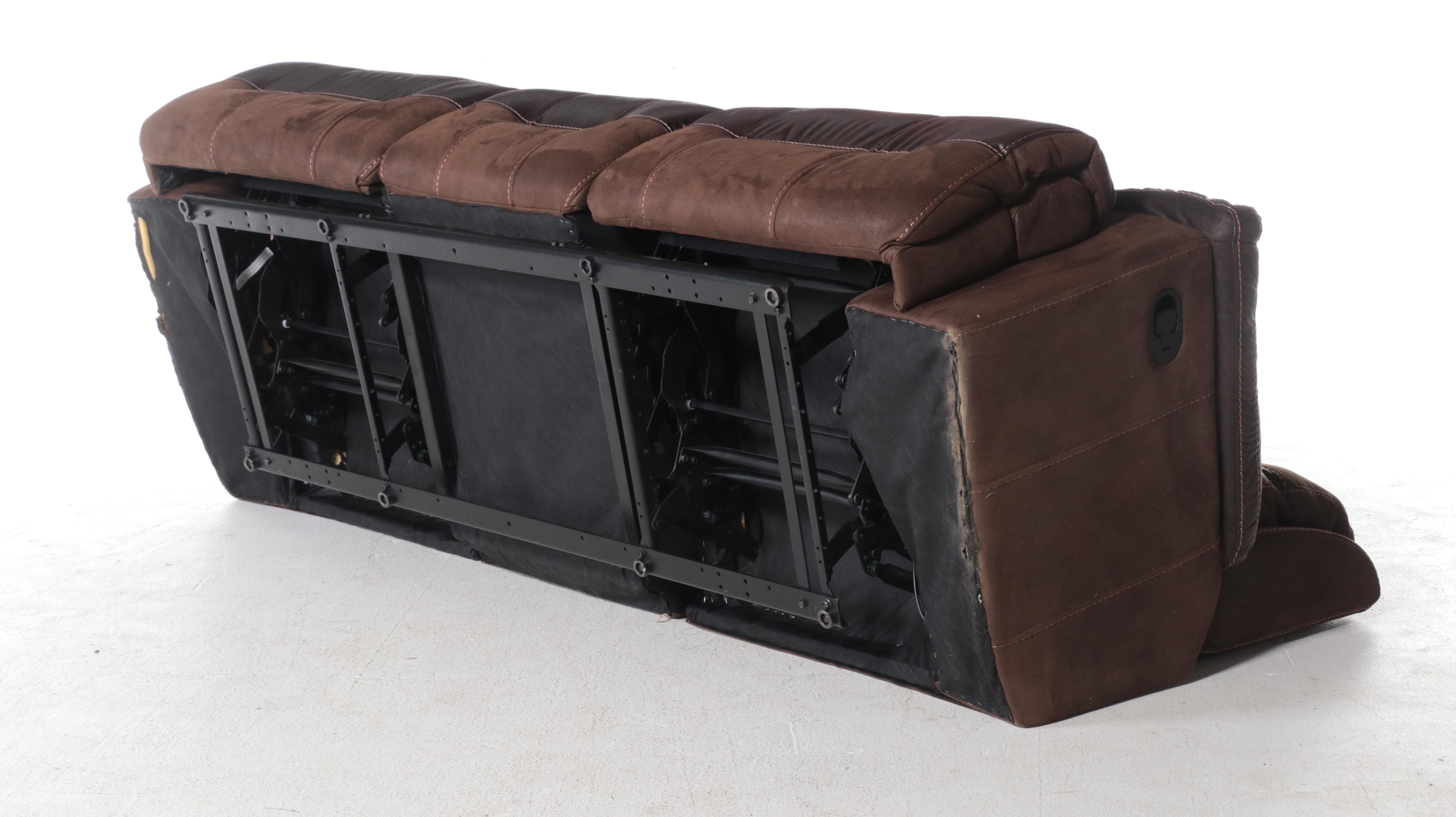 Cheers Faux-Leather Dual-Reclining Sofa