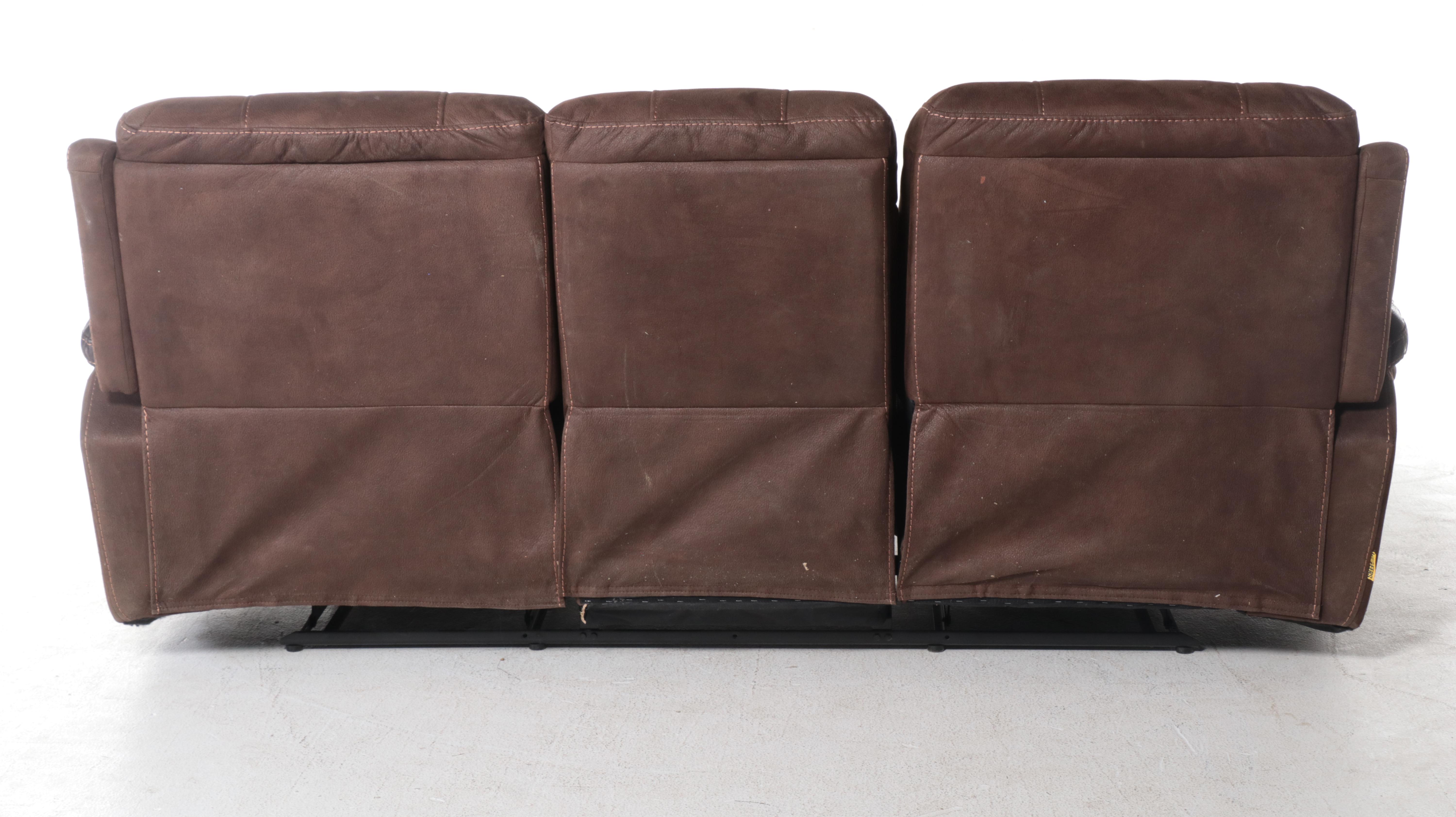 Cheers Faux-Leather Dual-Reclining Sofa