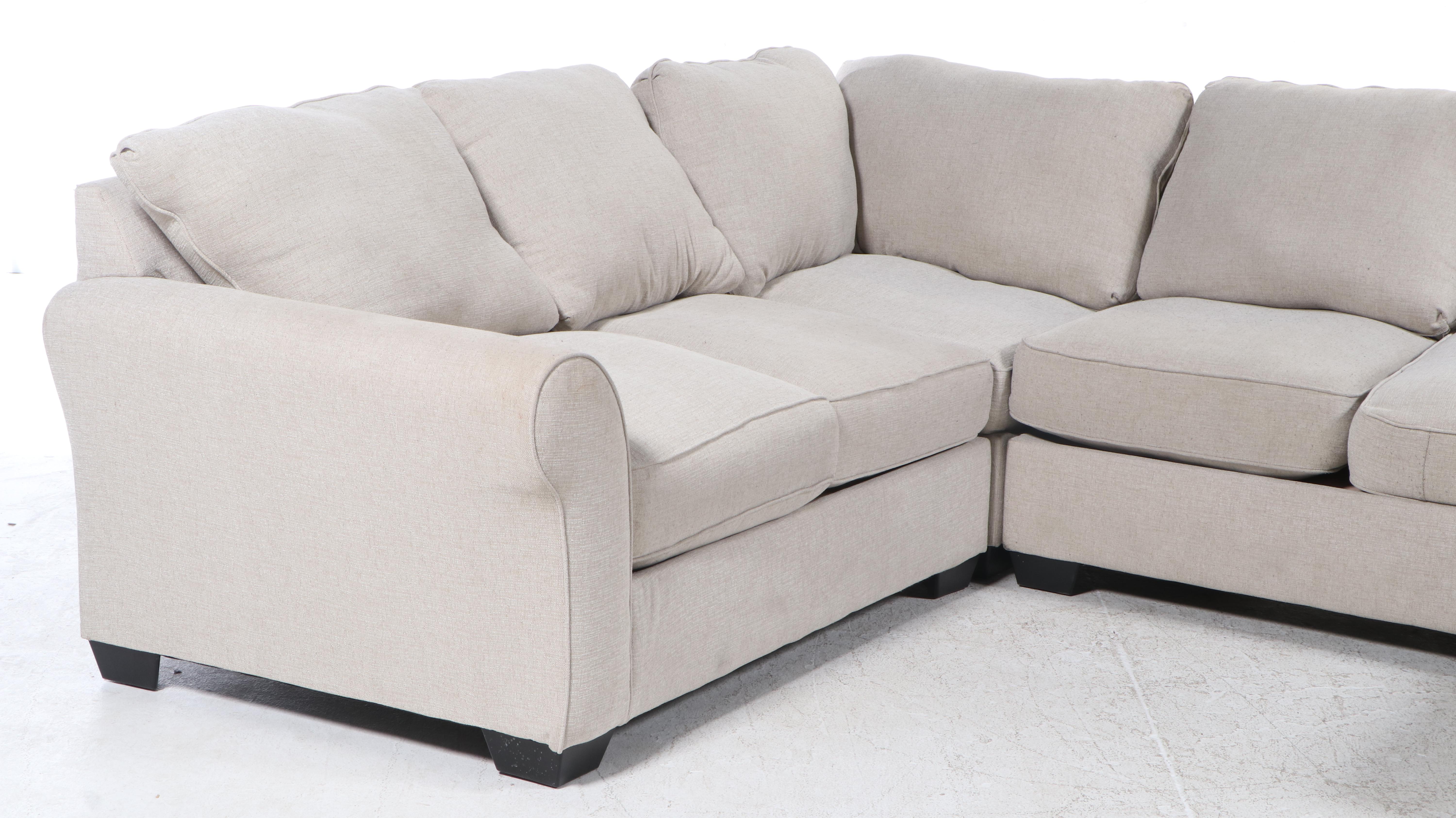 Upholstered Sectional Sofa with Decorative Pillows